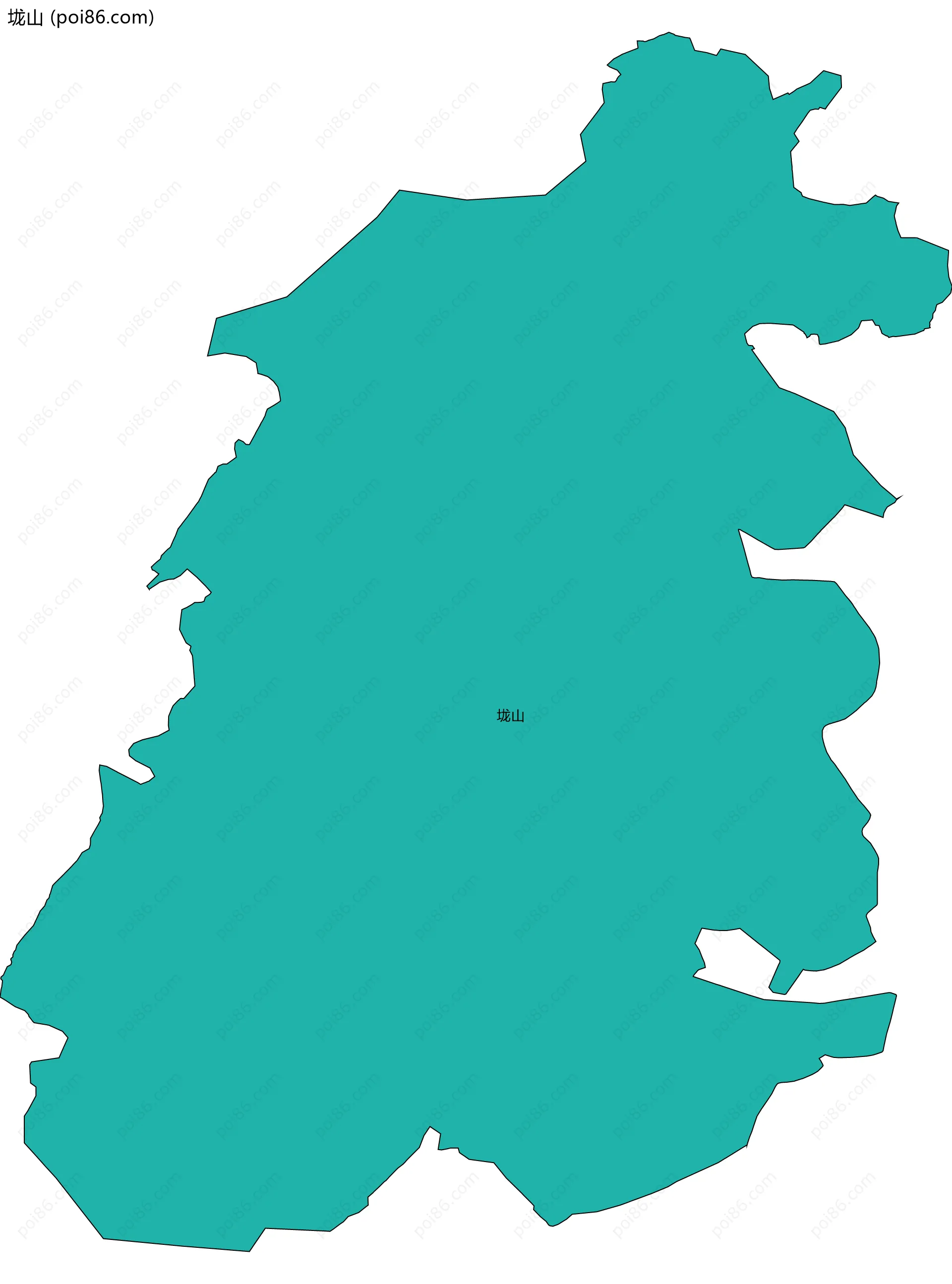 垅山边界地图