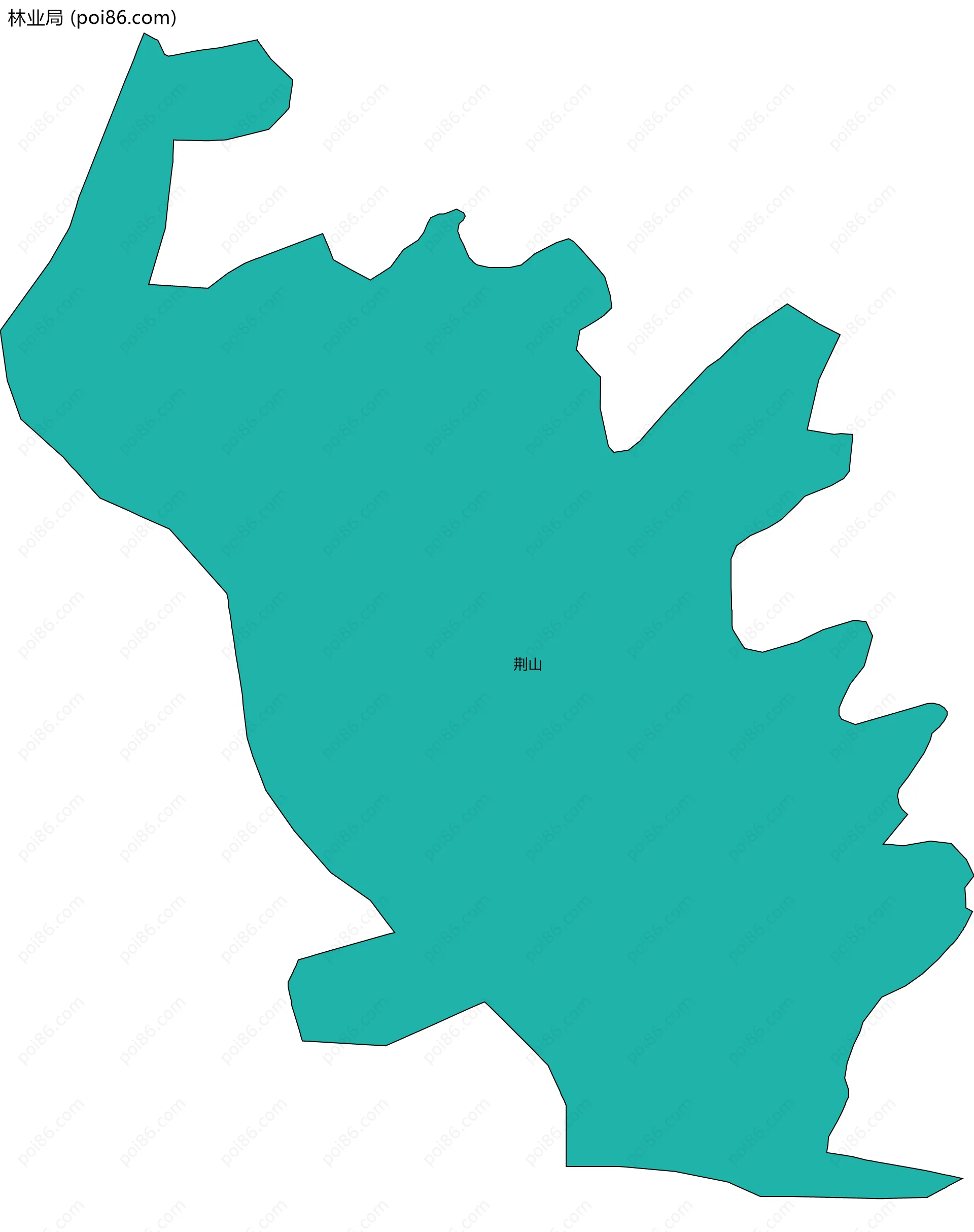 林业局边界地图(五级行政区划)