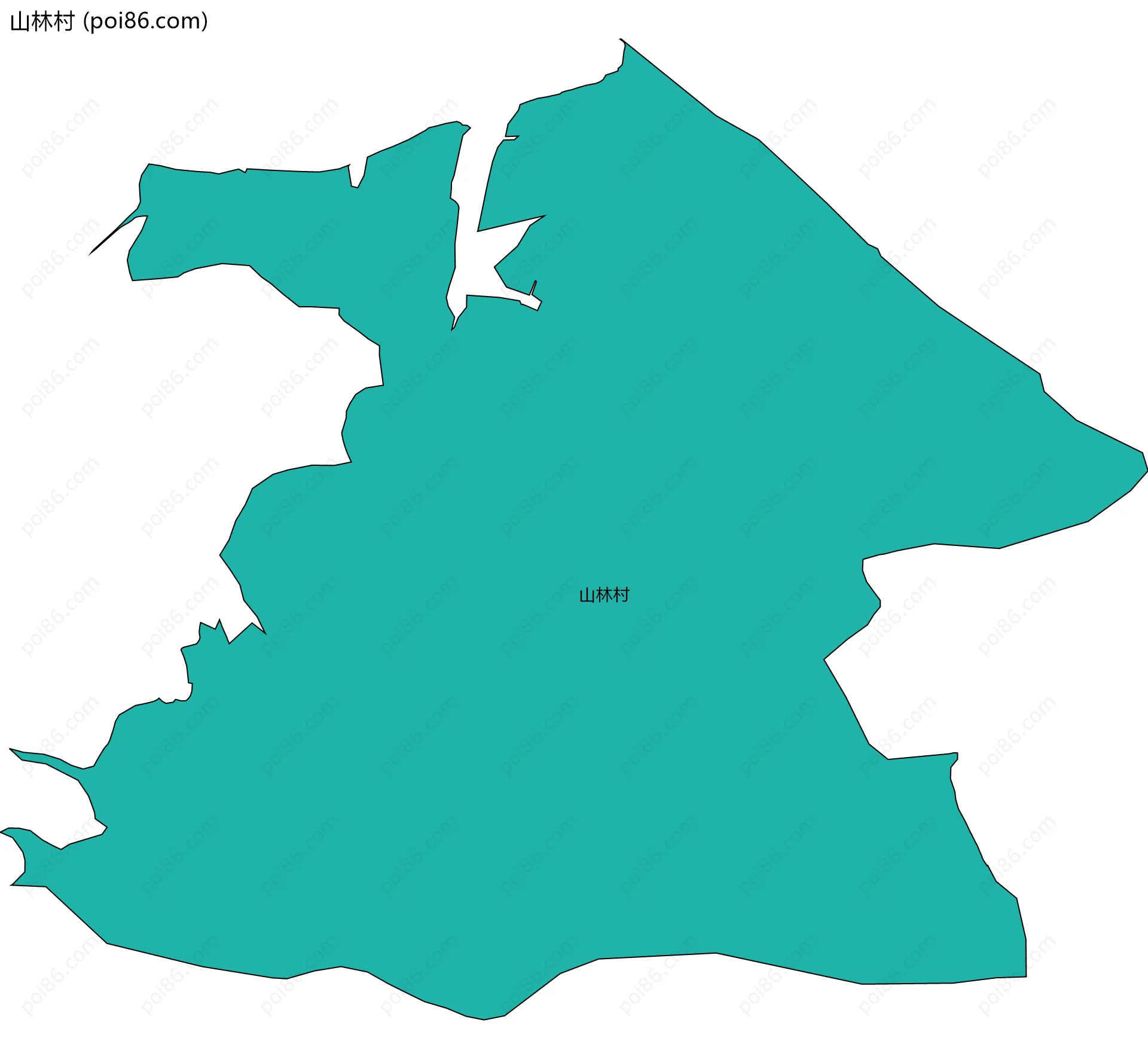 山林村边界地图