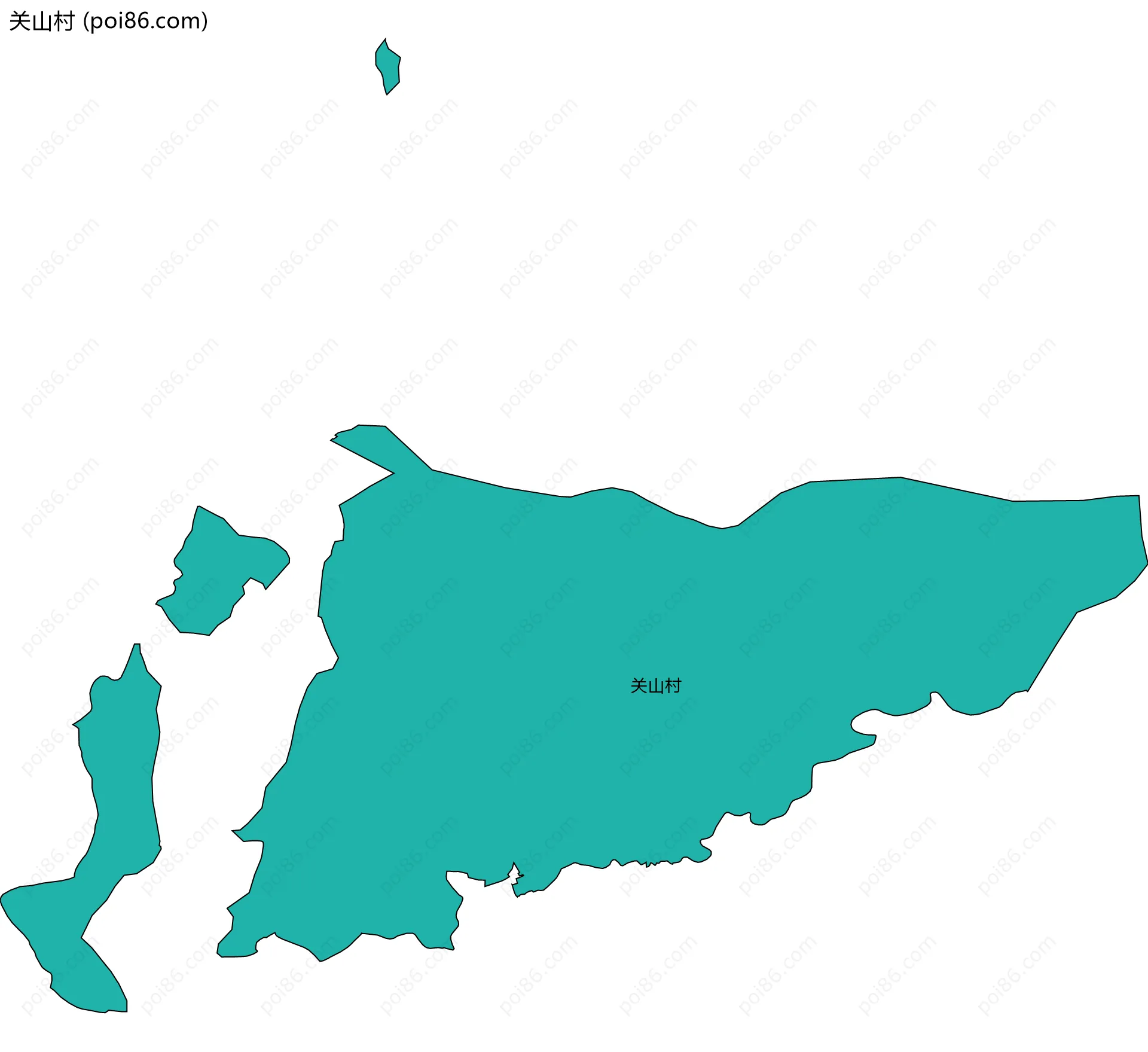 关山村边界地图