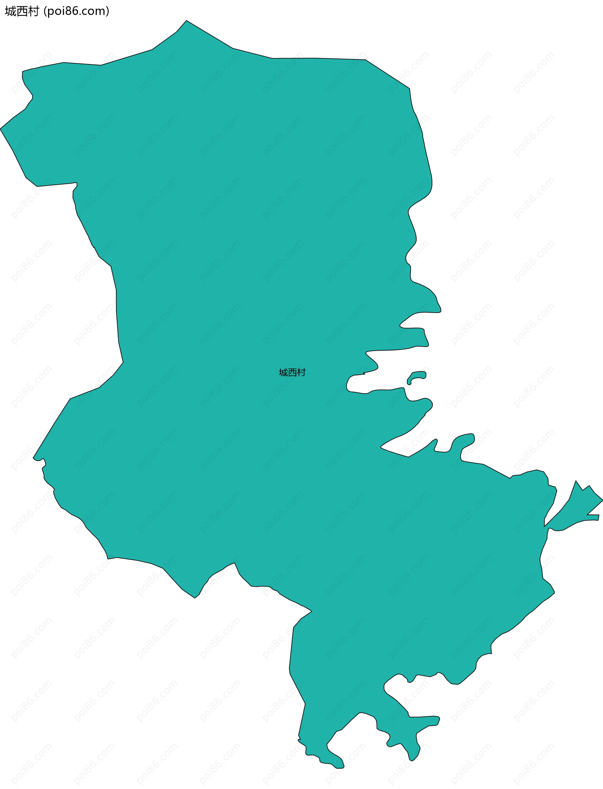 城西村边界地图