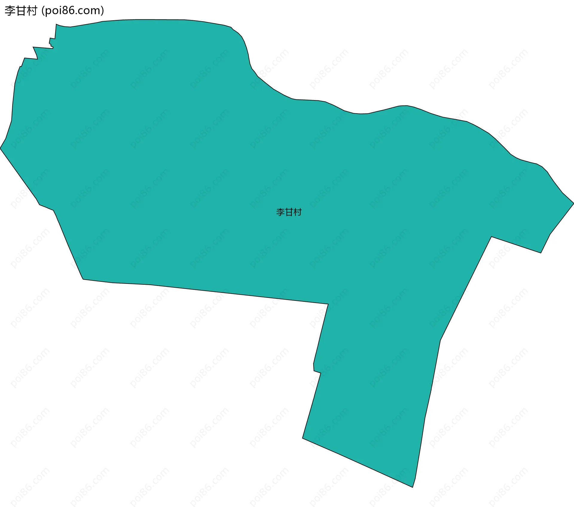 李甘村边界地图