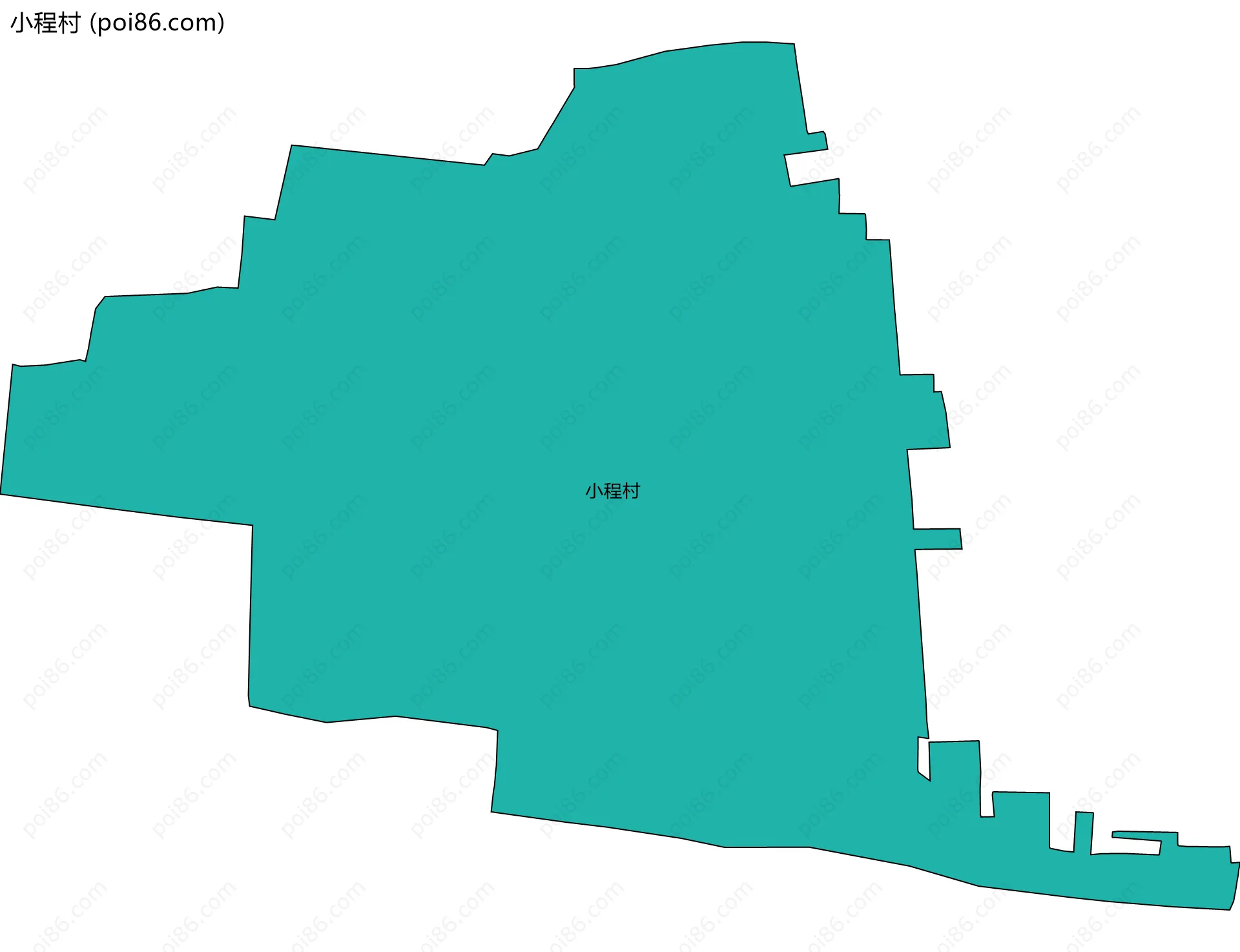 小程村边界地图