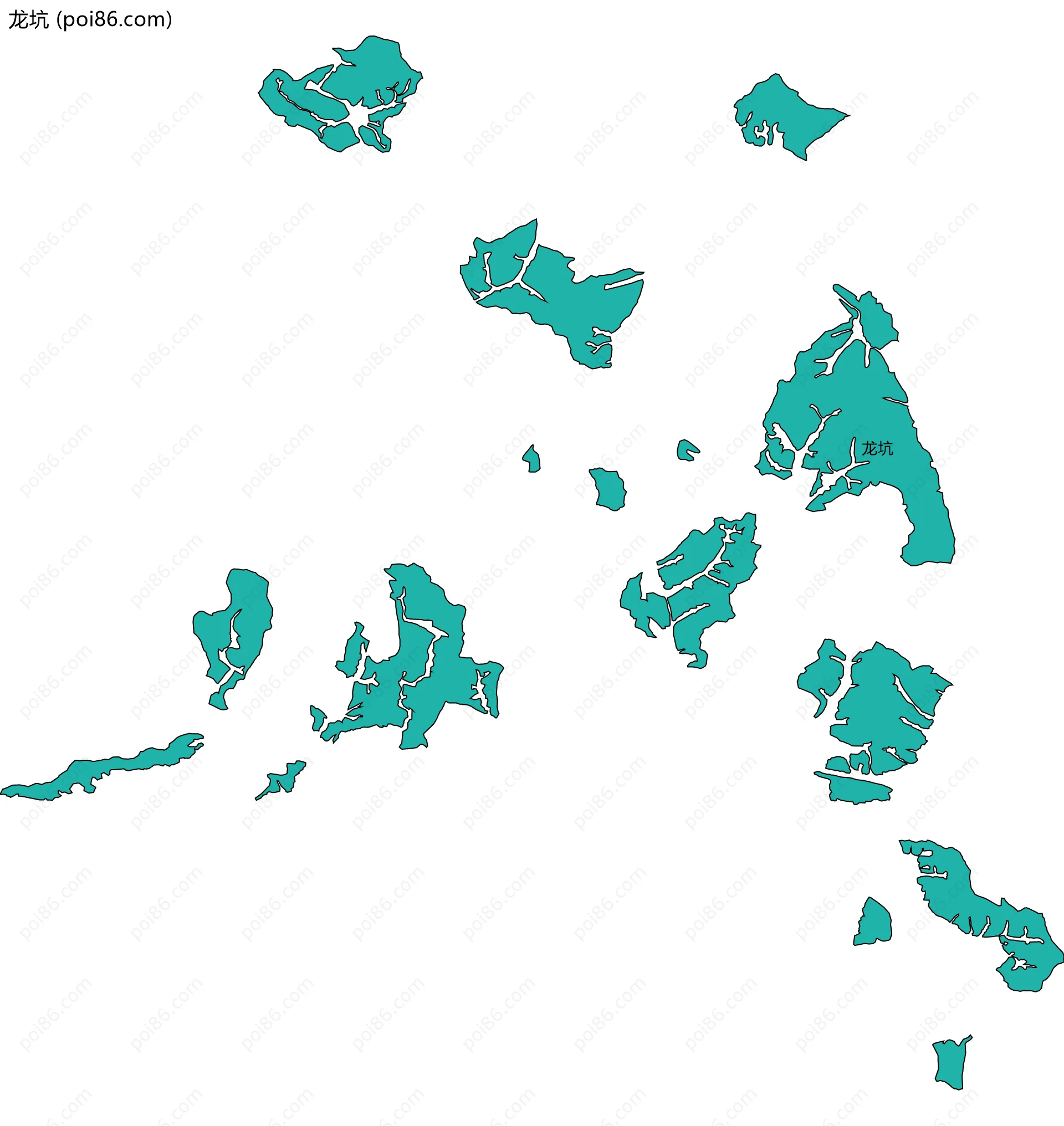 龙坑边界地图
