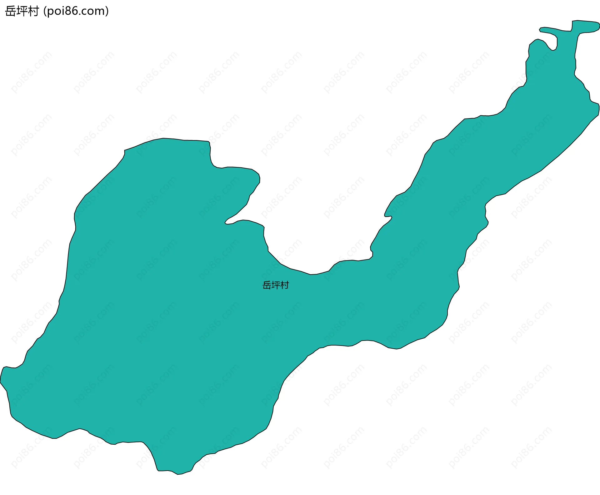 岳坪村边界地图
