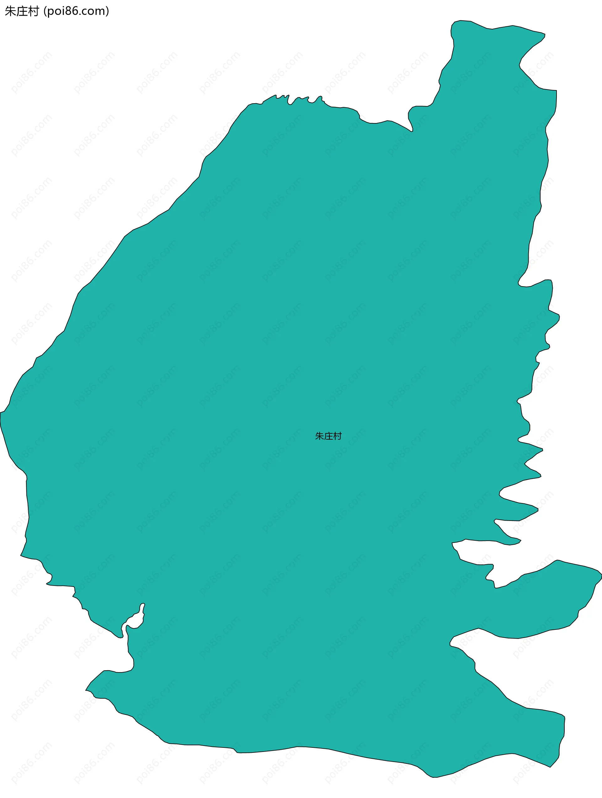 朱庄村边界地图