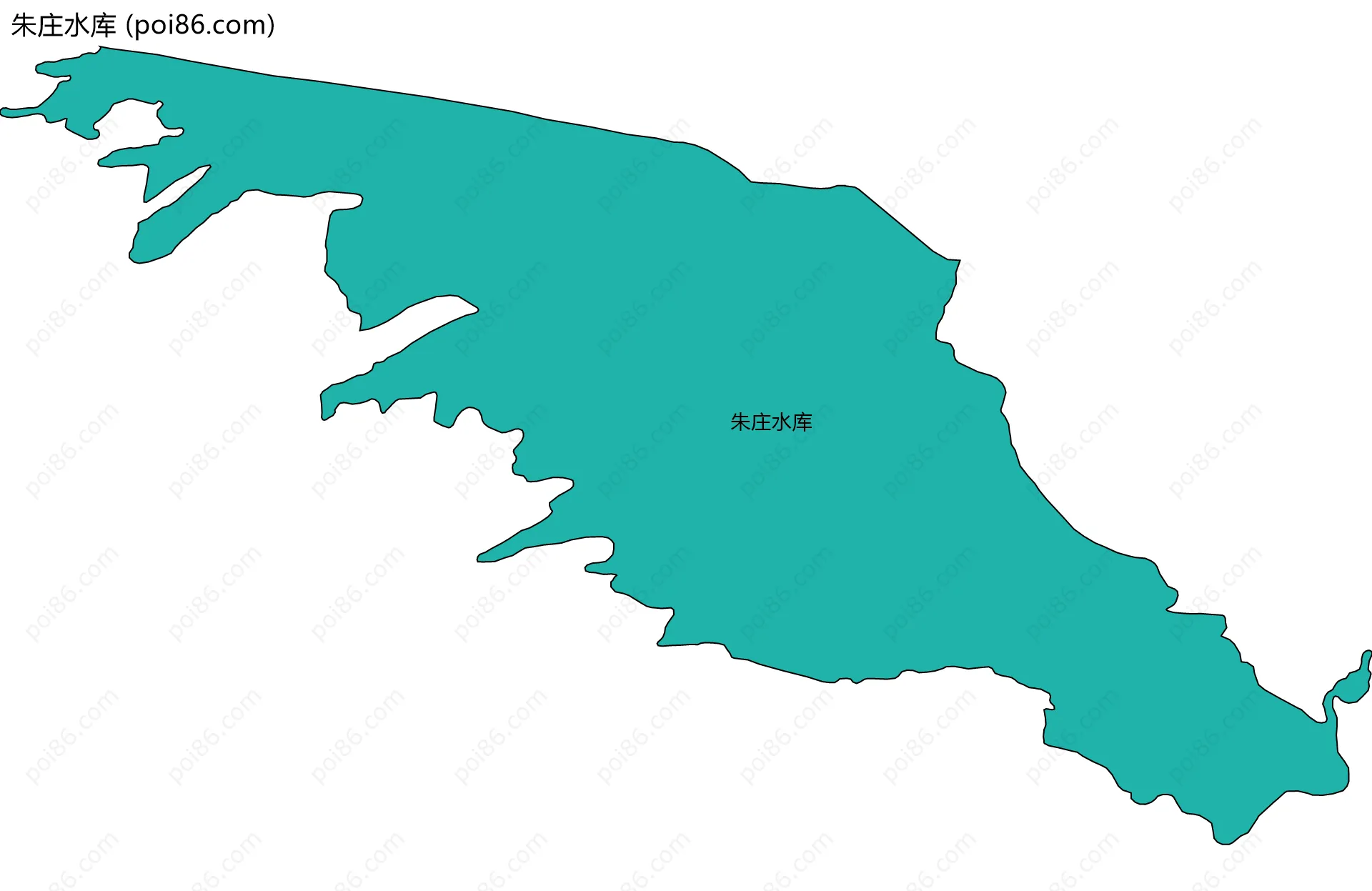 朱庄水库边界地图