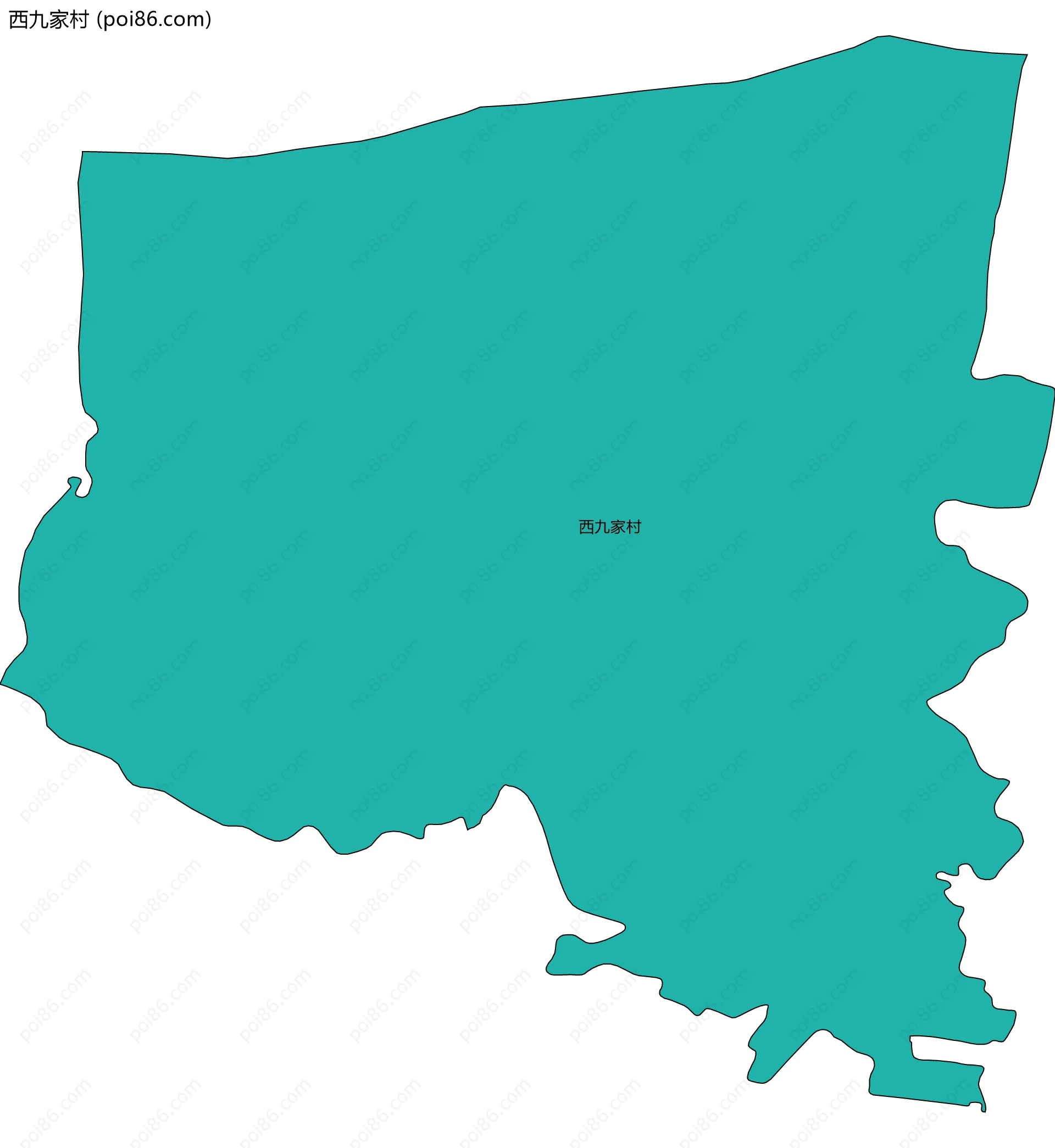 西九家村边界地图