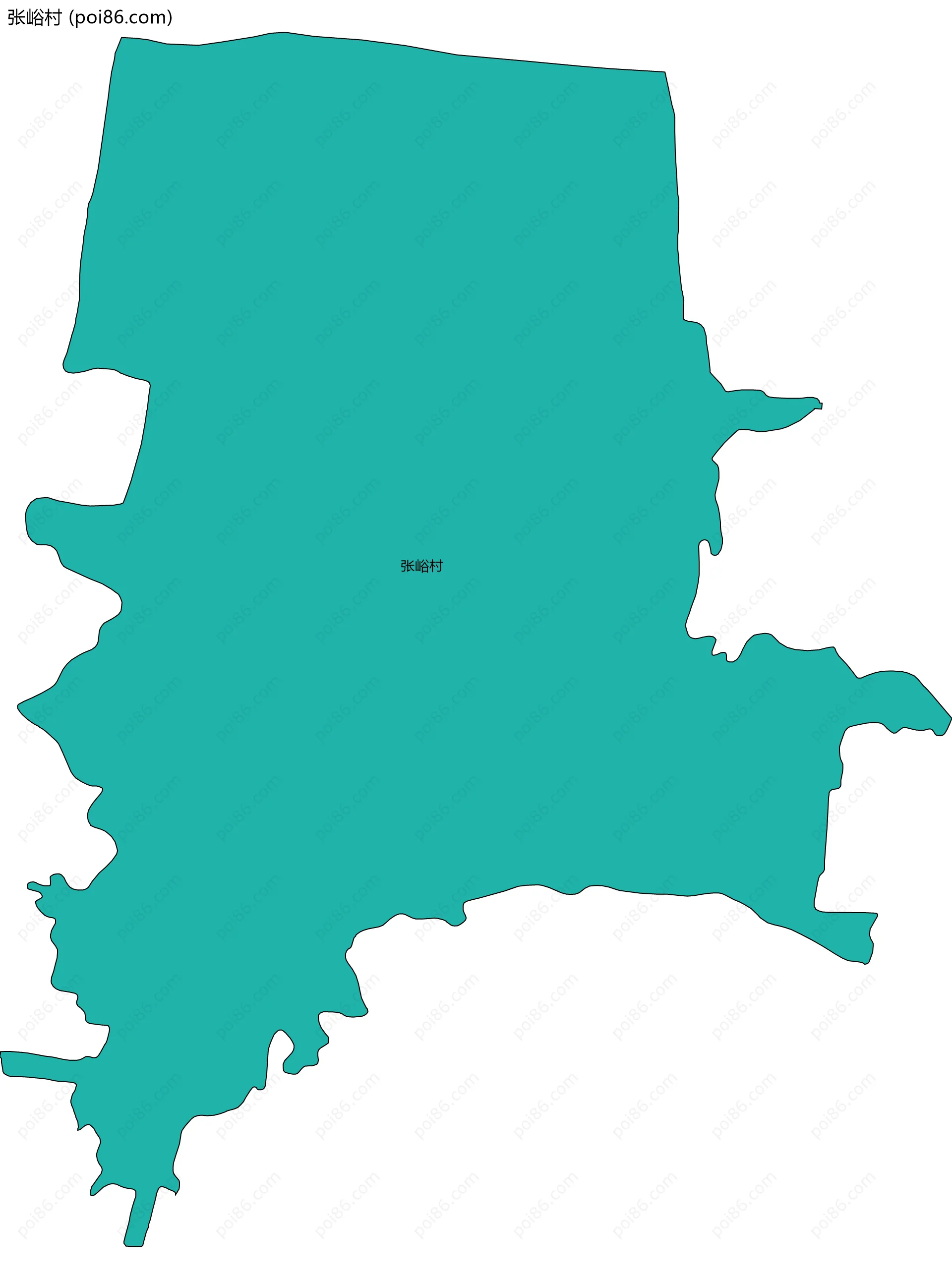 张峪村边界地图