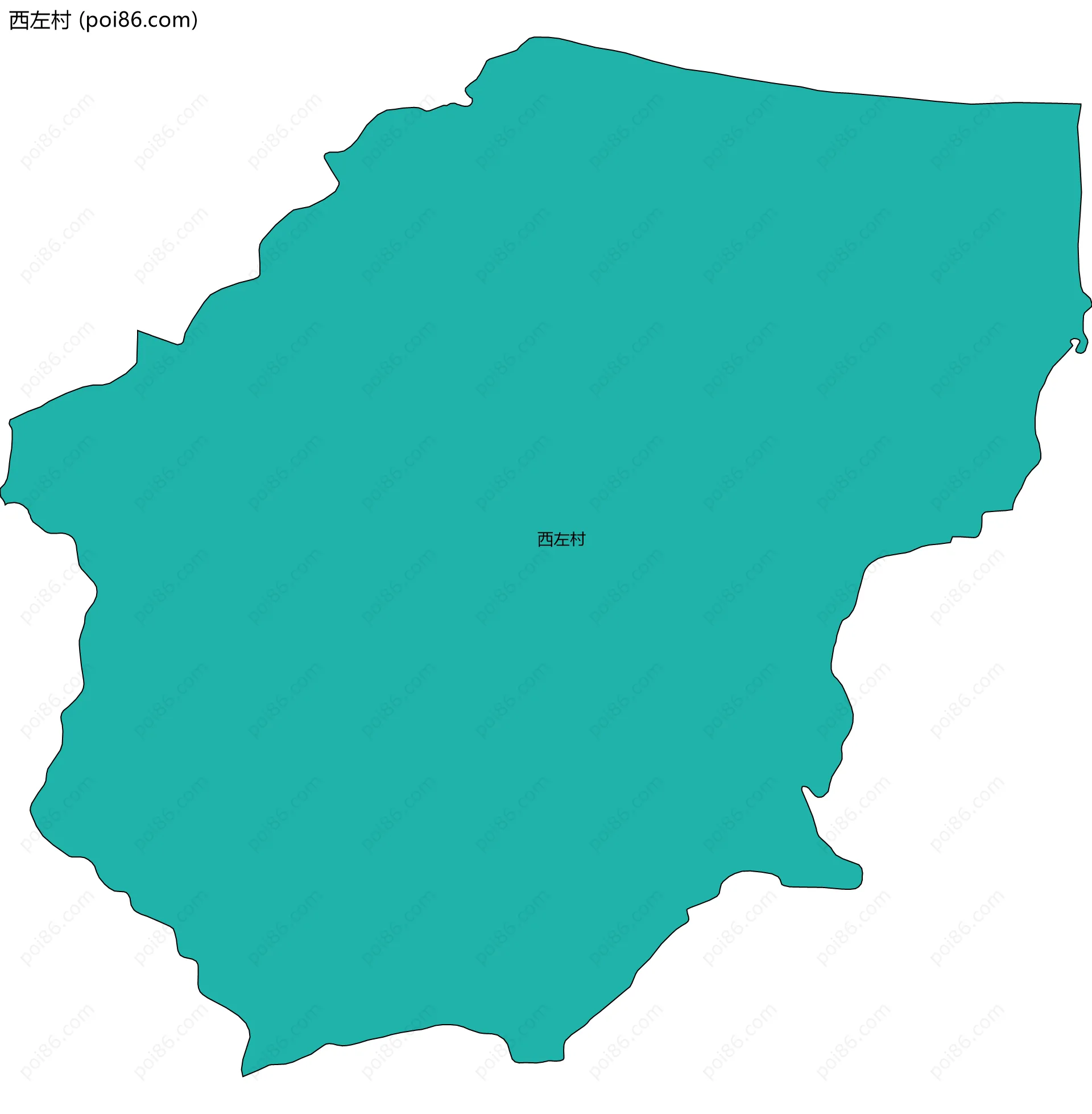 西左村边界地图