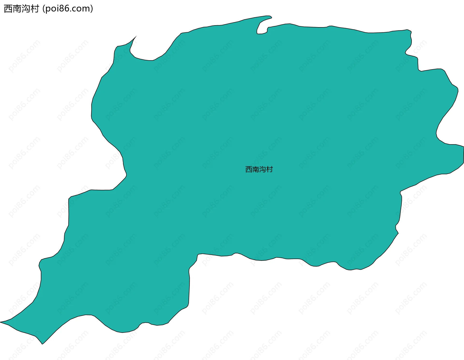 西南沟村边界地图
