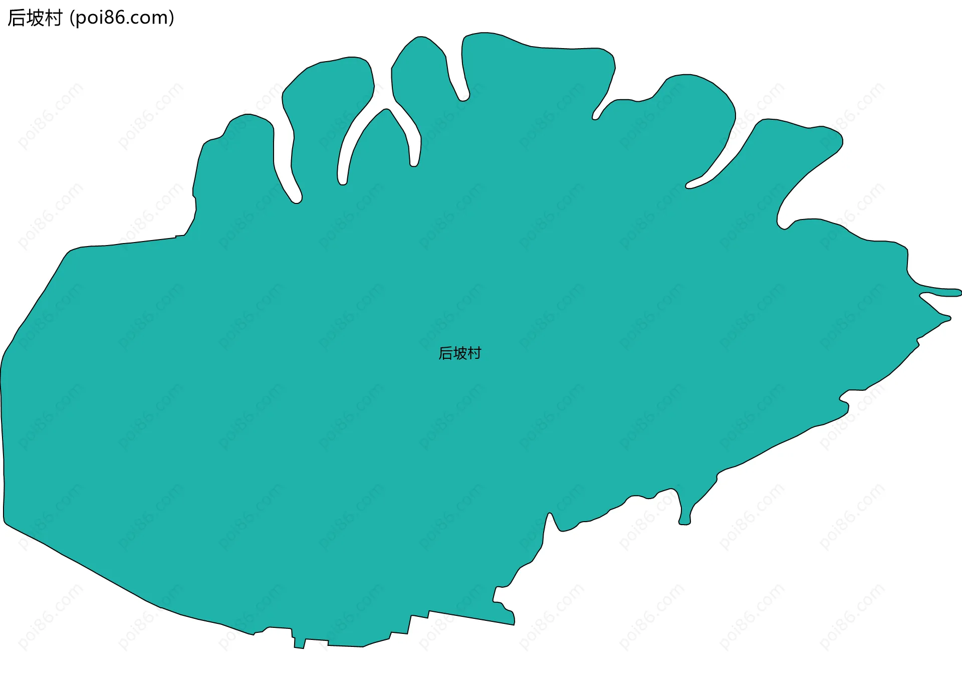 后坡村边界地图