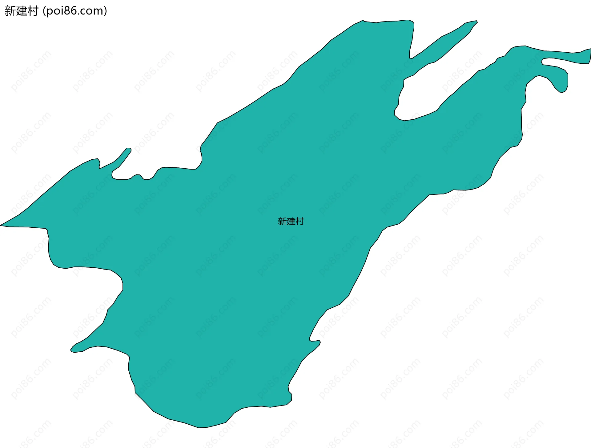 新建村边界地图