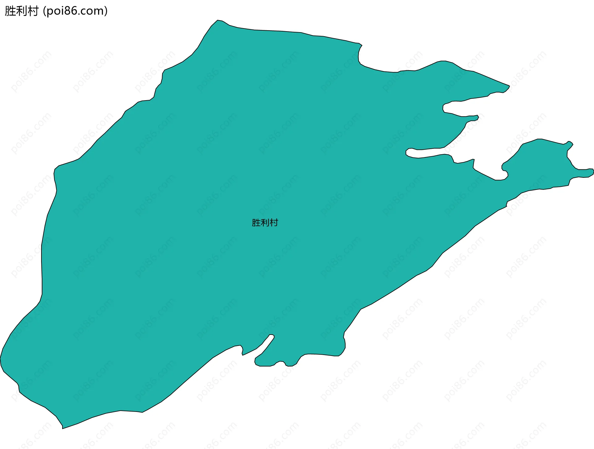 胜利村边界地图