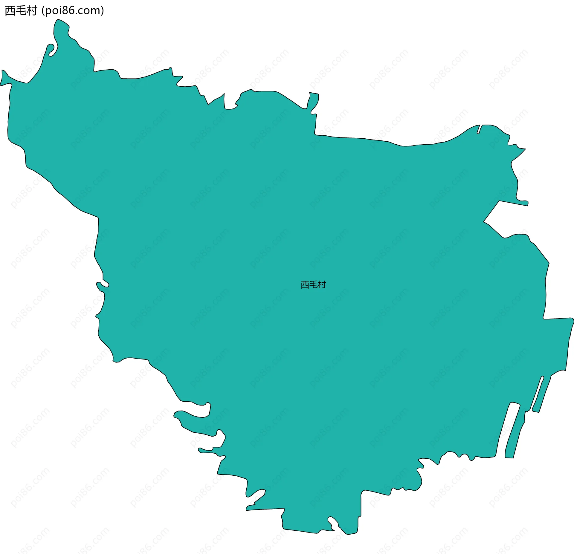 西毛村边界地图