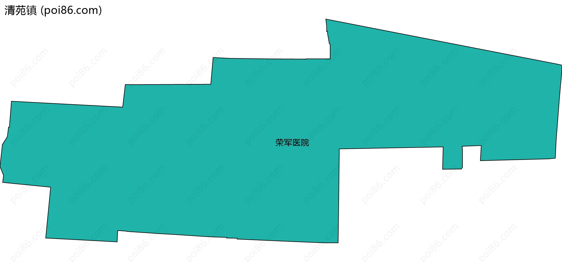 清苑镇边界地图(五级行政区划)