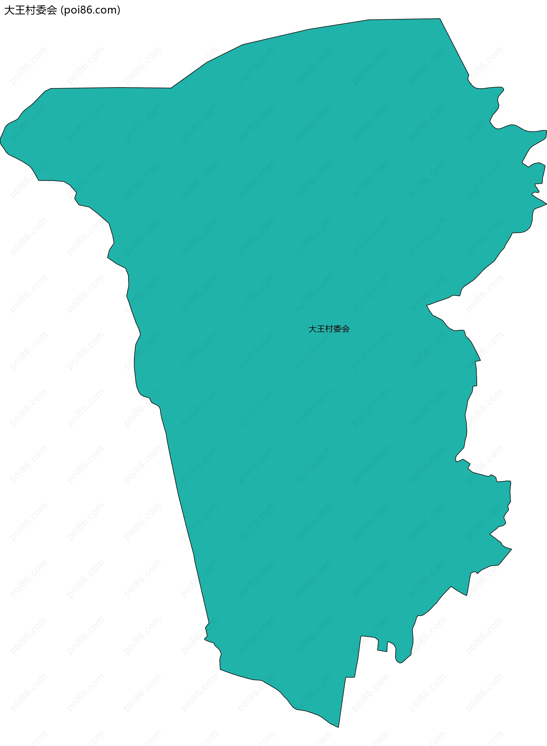 大王村委会边界地图
