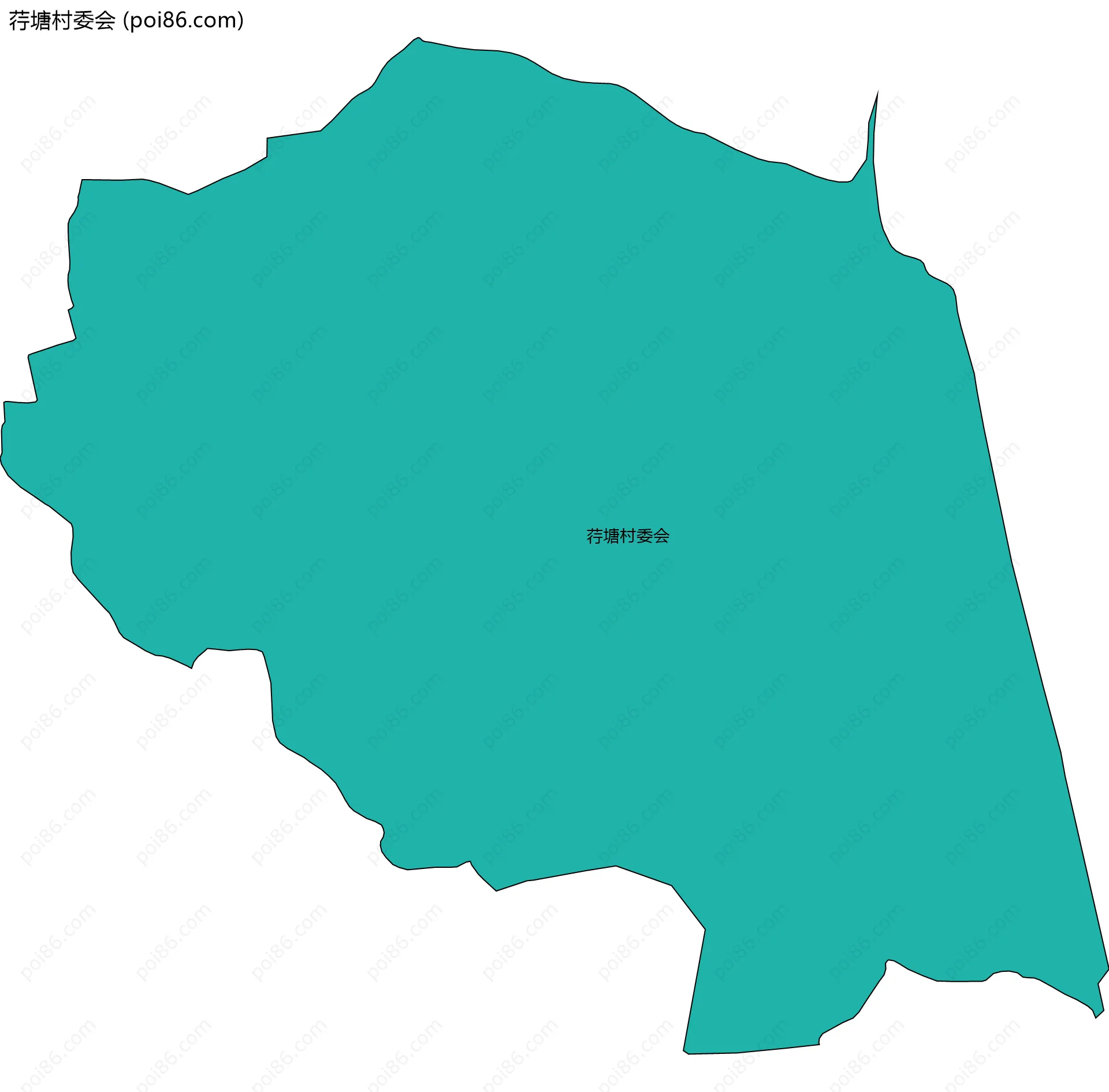 荇塘村委会边界地图