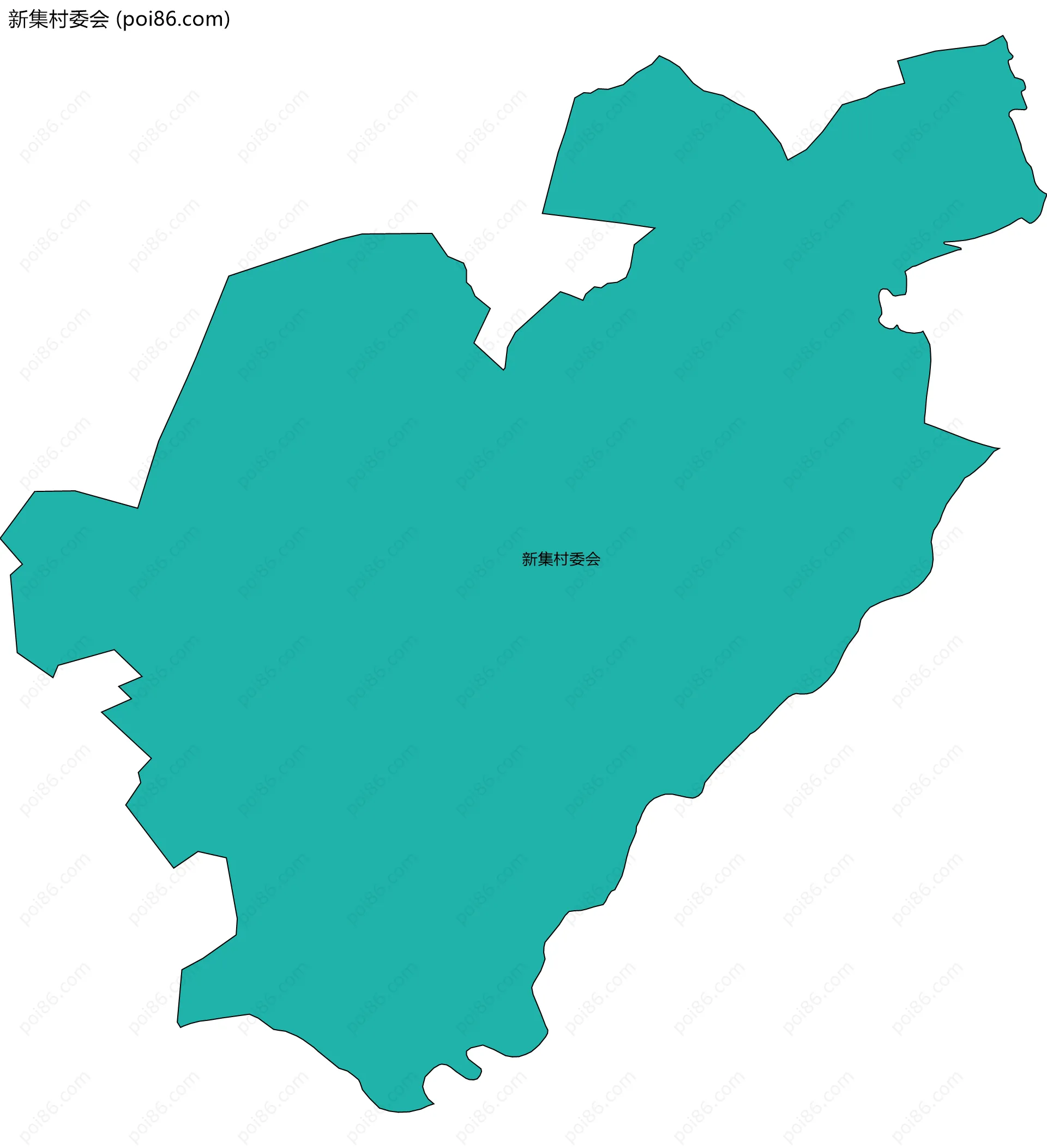 新集村委会边界地图