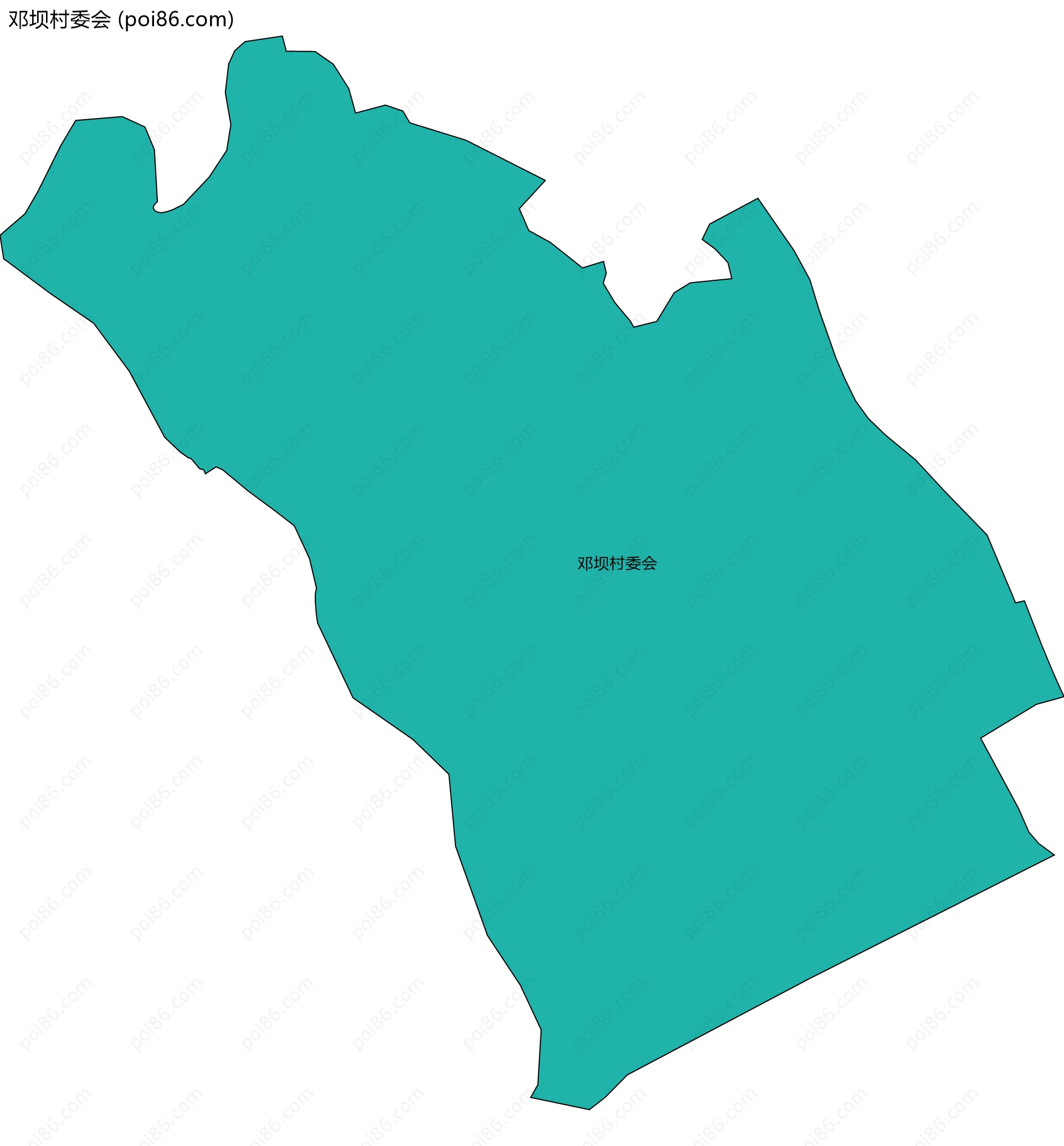 邓坝村委会边界地图