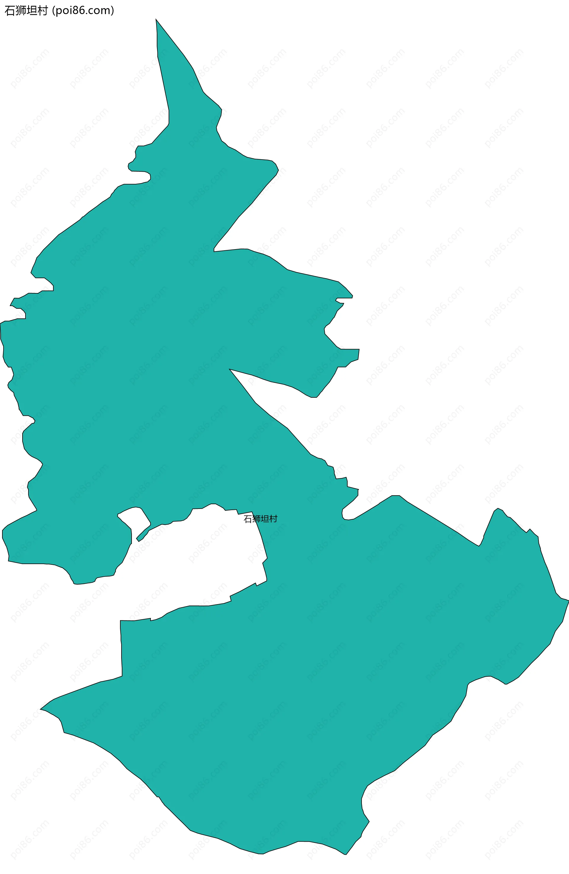 石狮坦村边界地图