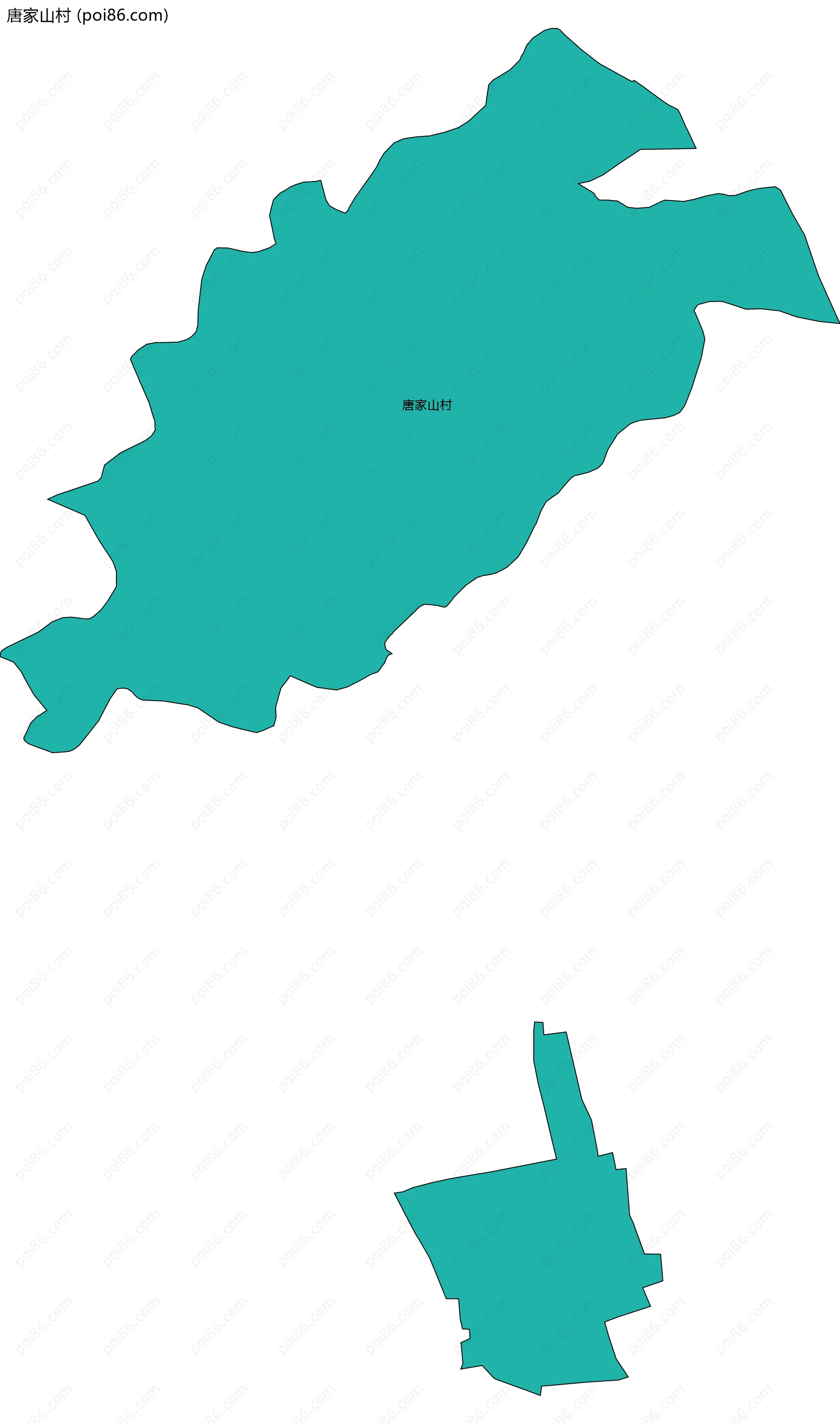 唐家山村边界地图