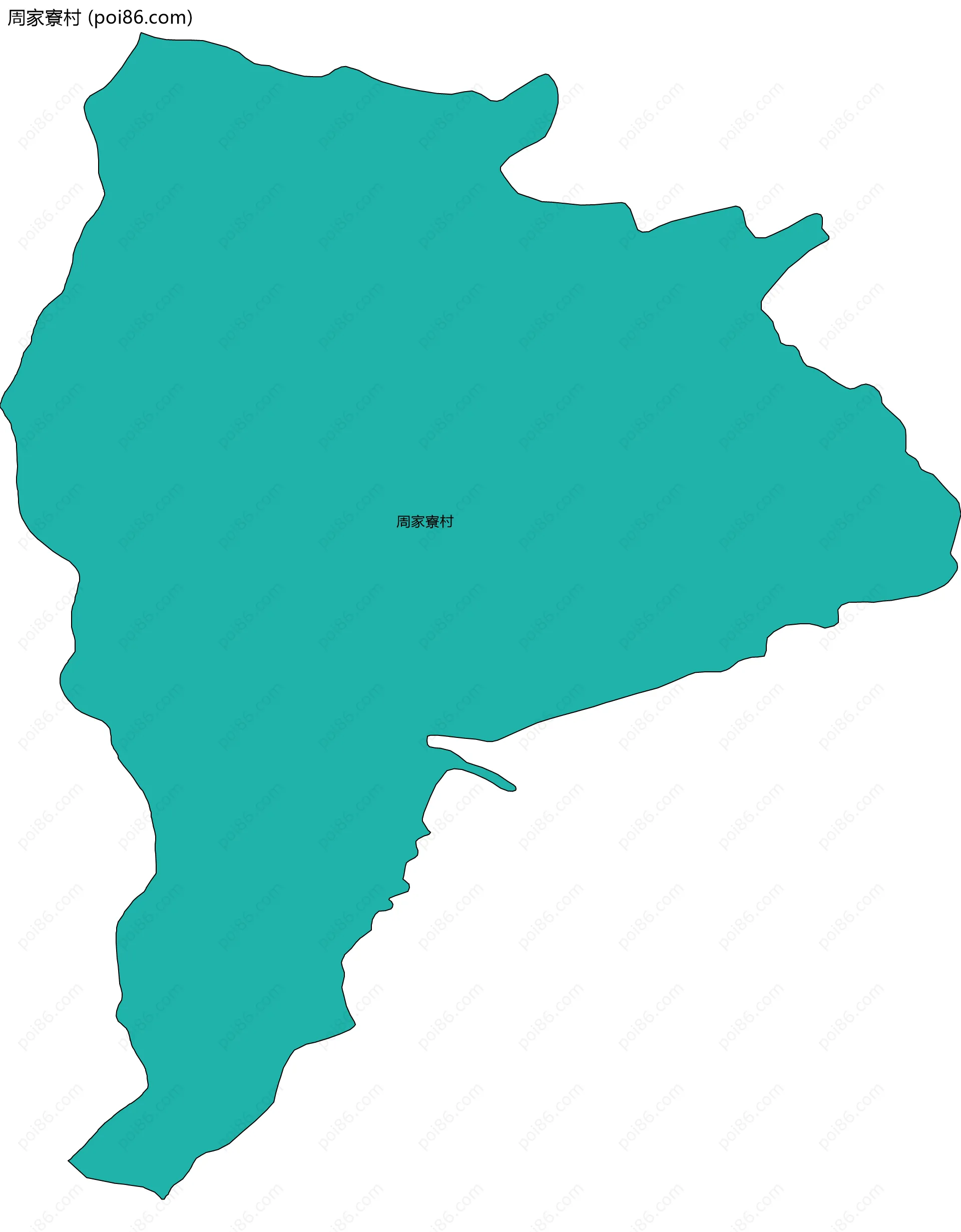 周家寮村边界地图