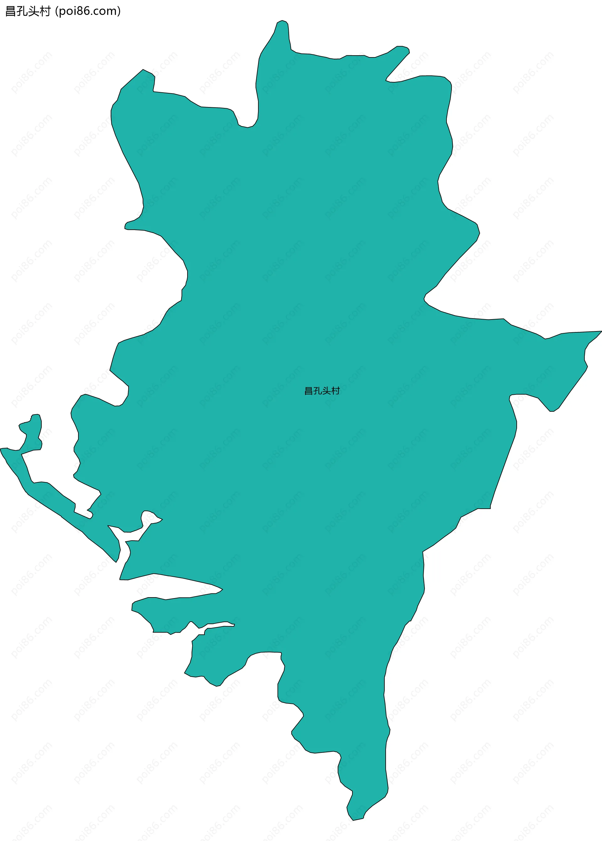 昌孔头村边界地图