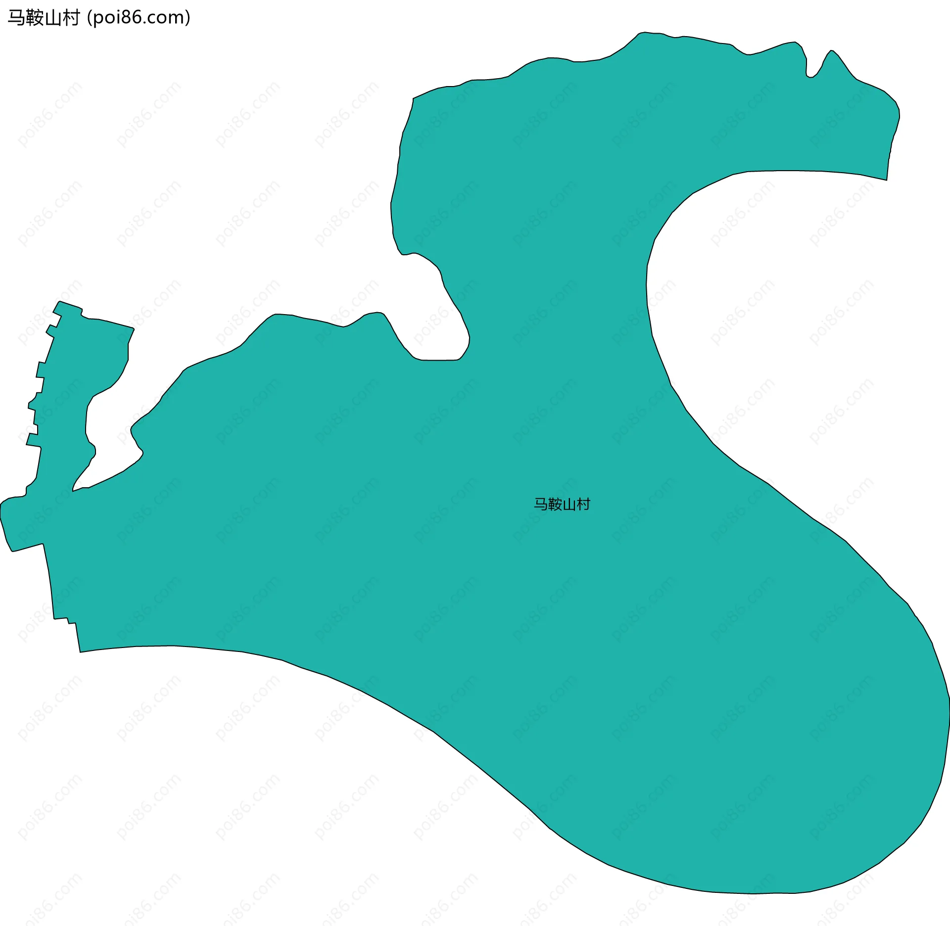 马鞍山村边界地图