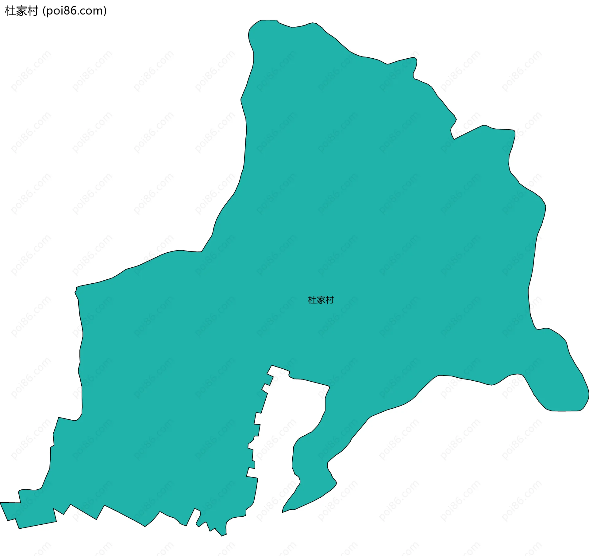 杜家村边界地图