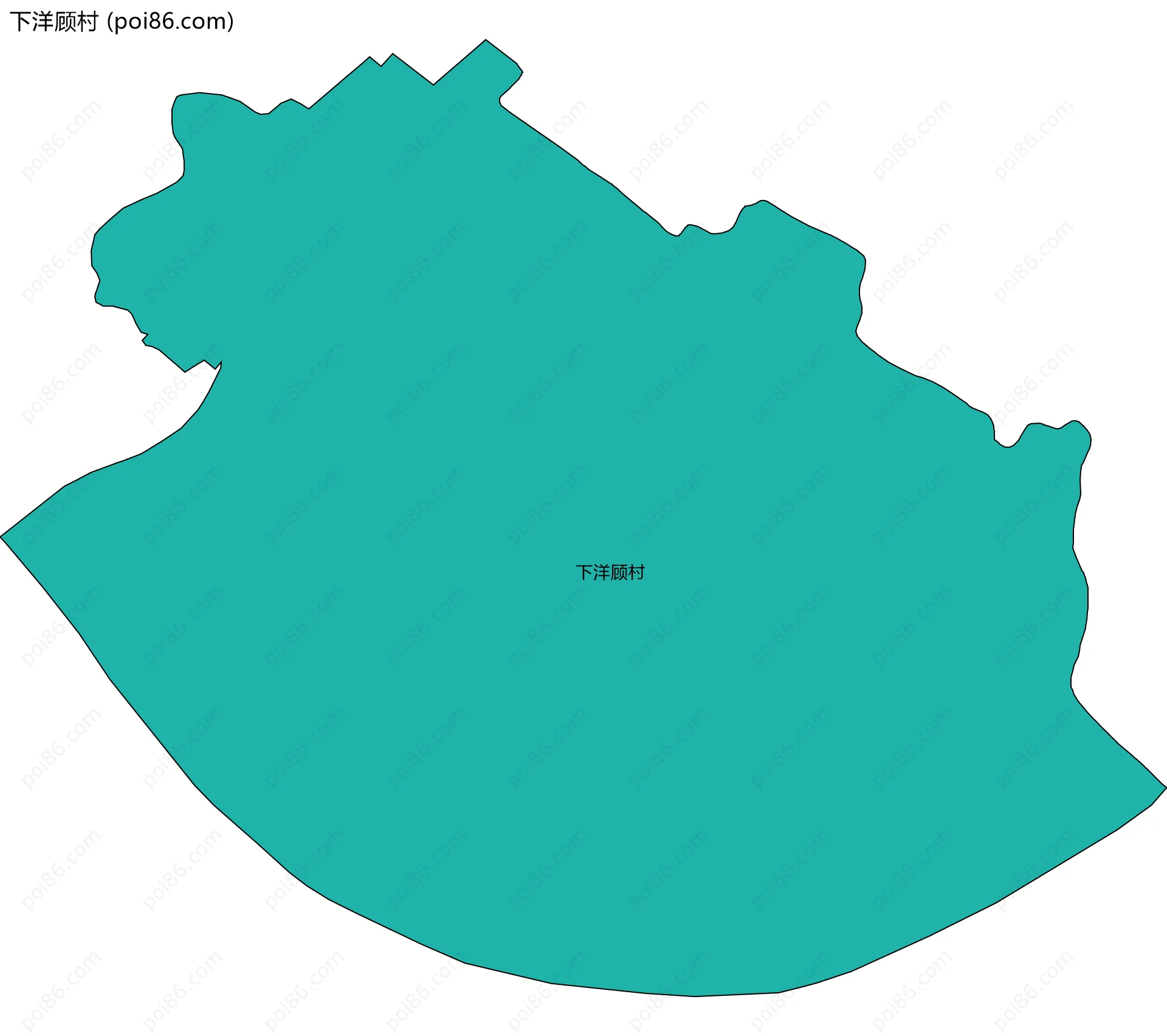 下洋顾村边界地图