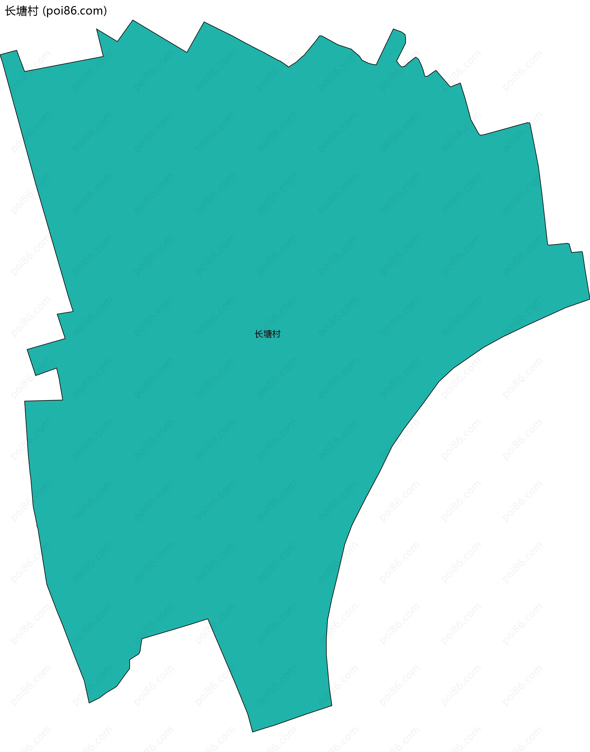 长塘村边界地图