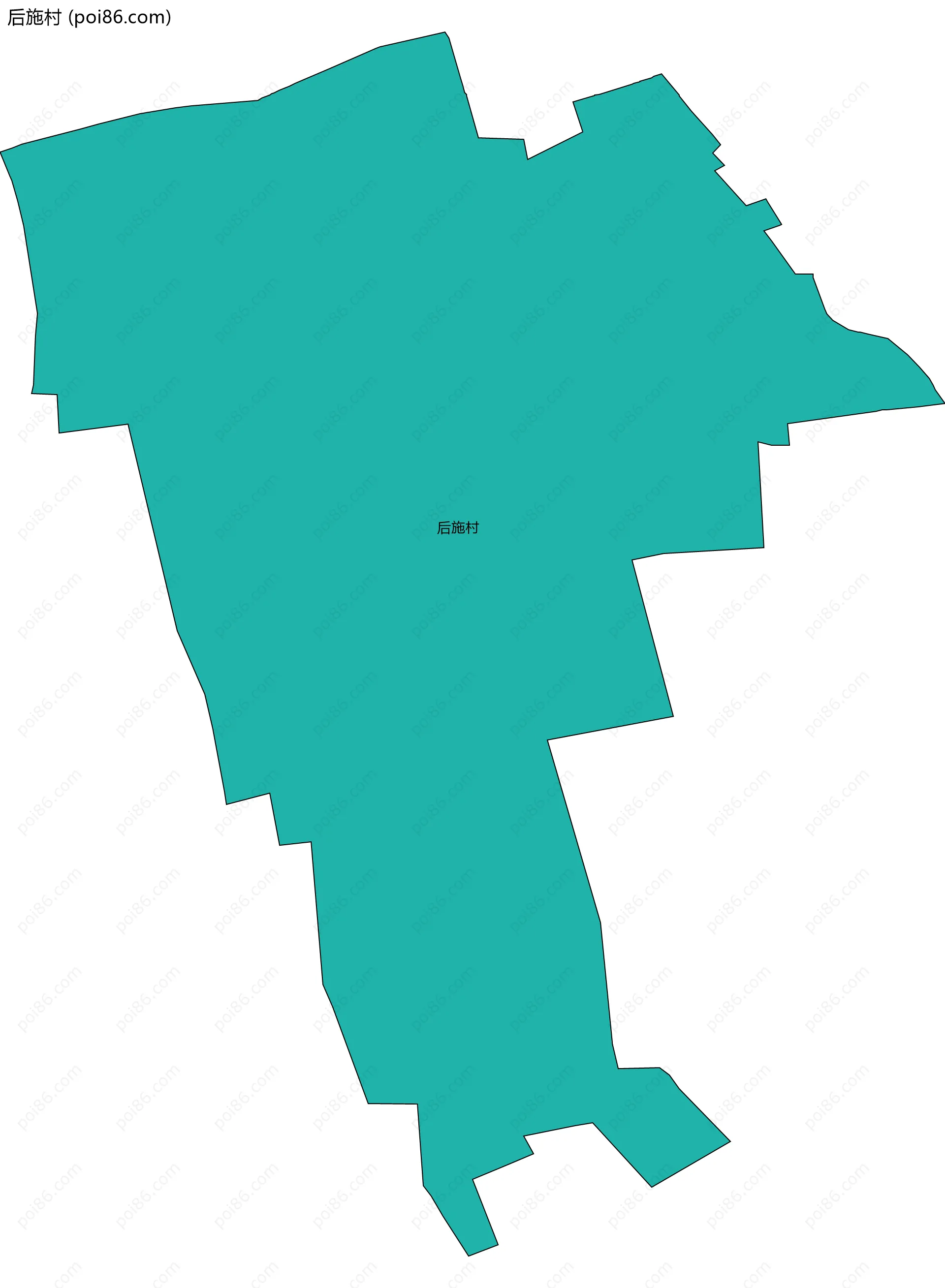 后施村边界地图