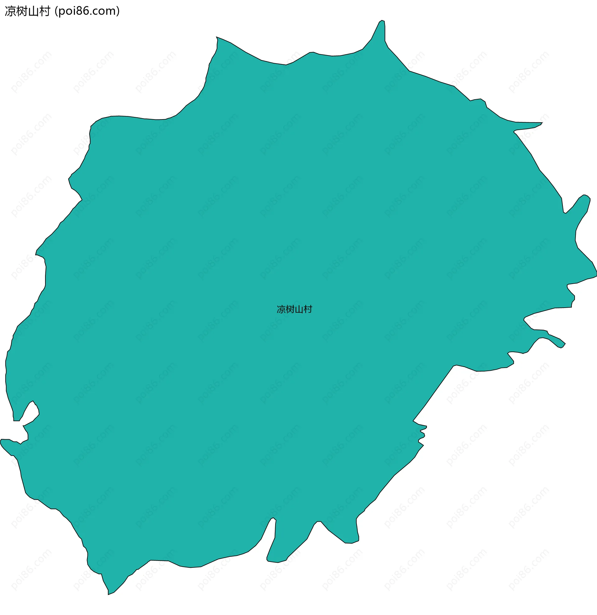 凉树山村边界地图