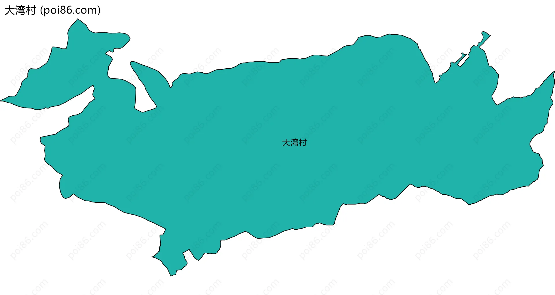 大湾村边界地图