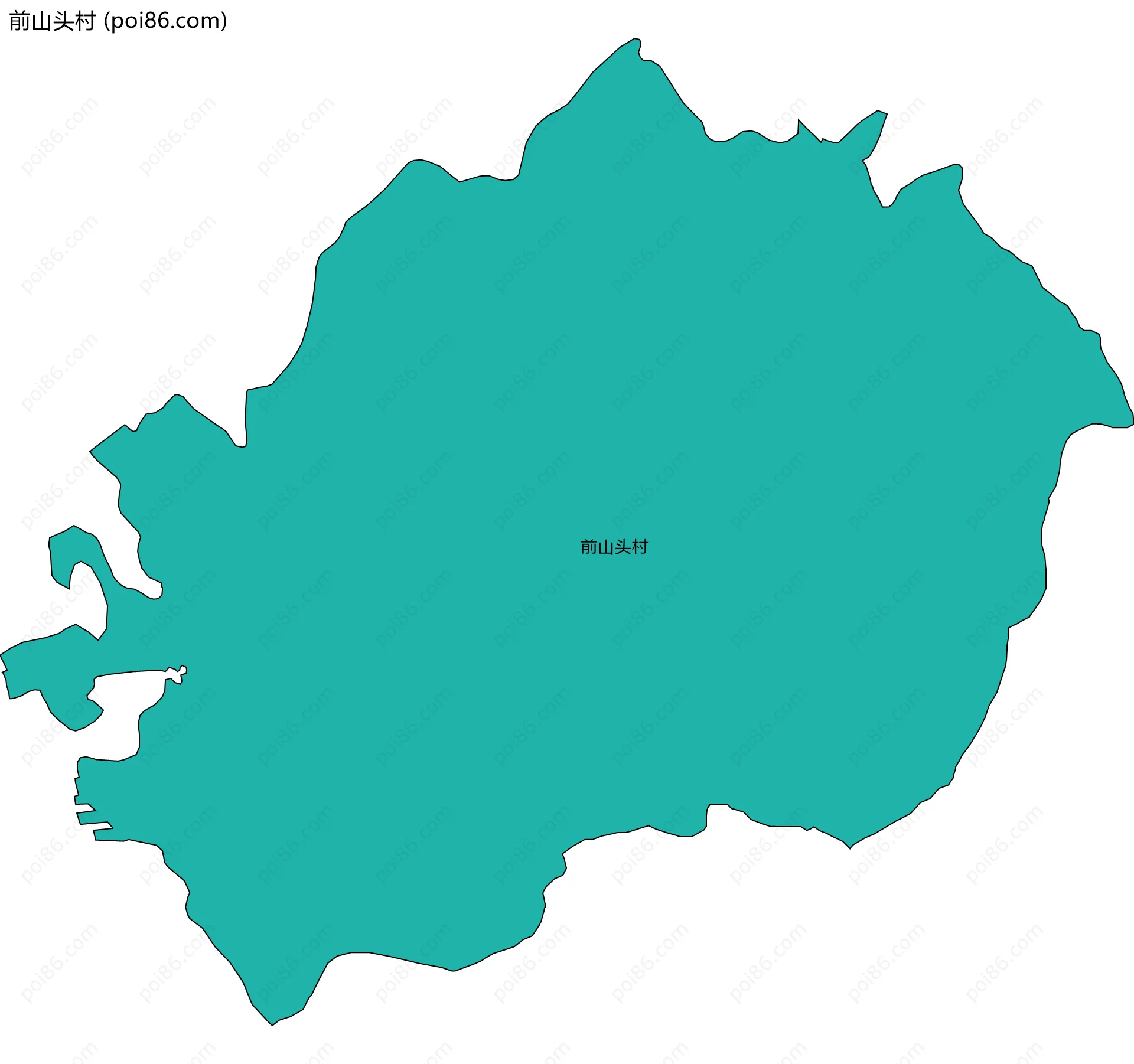 前山头村边界地图
