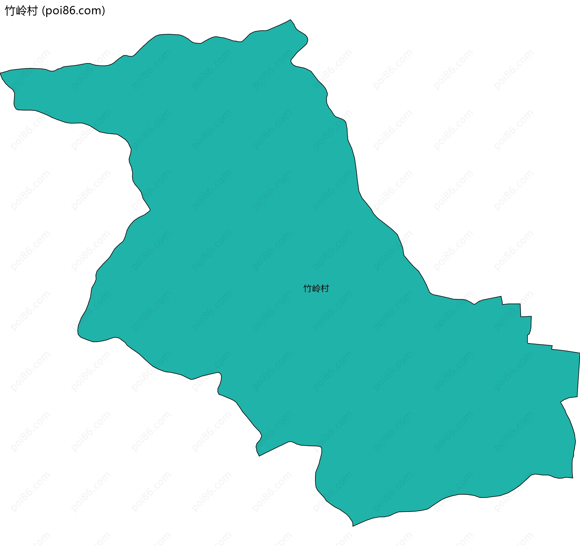 竹岭村边界地图