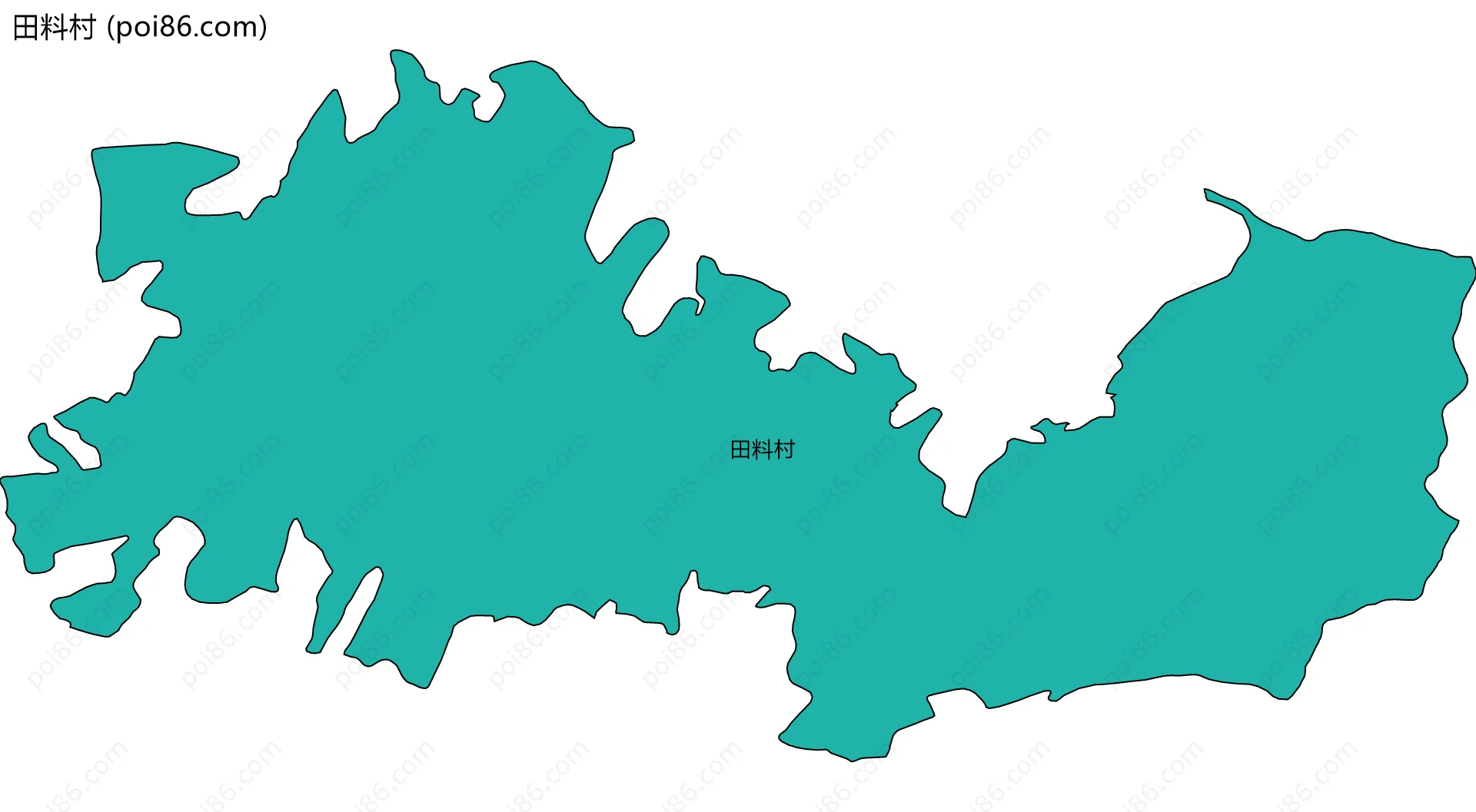 田料村边界地图