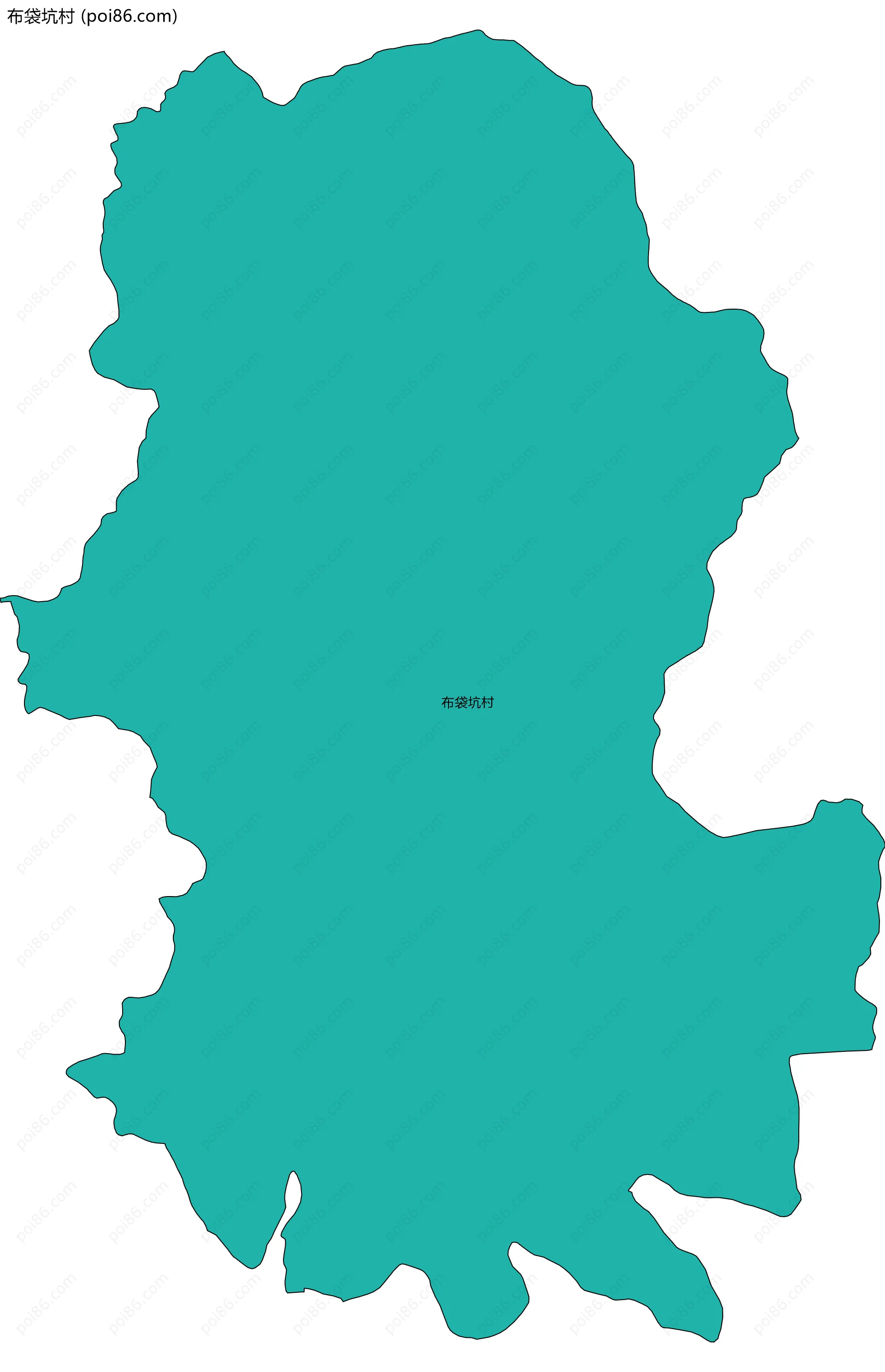 布袋坑村边界地图