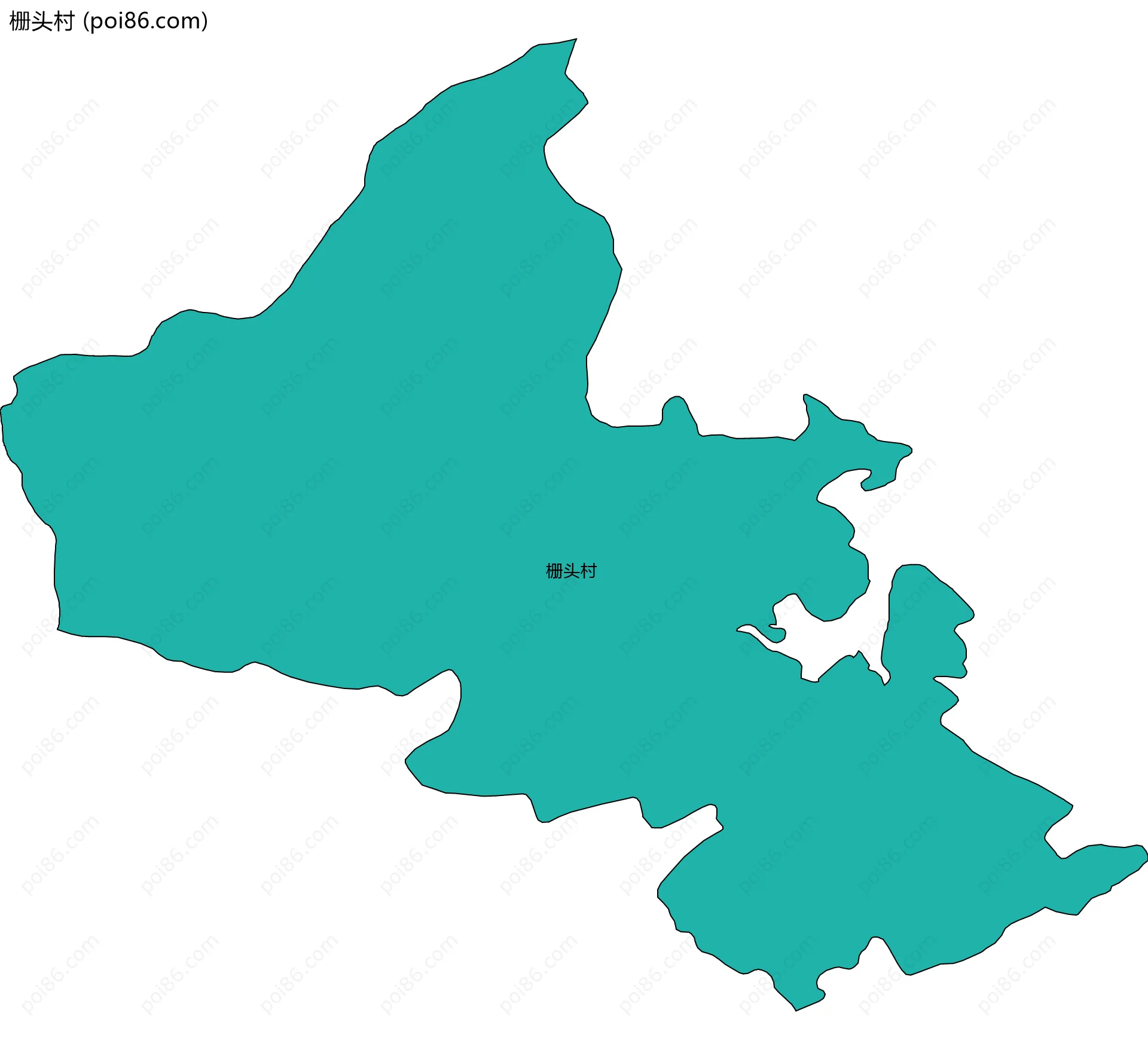 栅头村边界地图