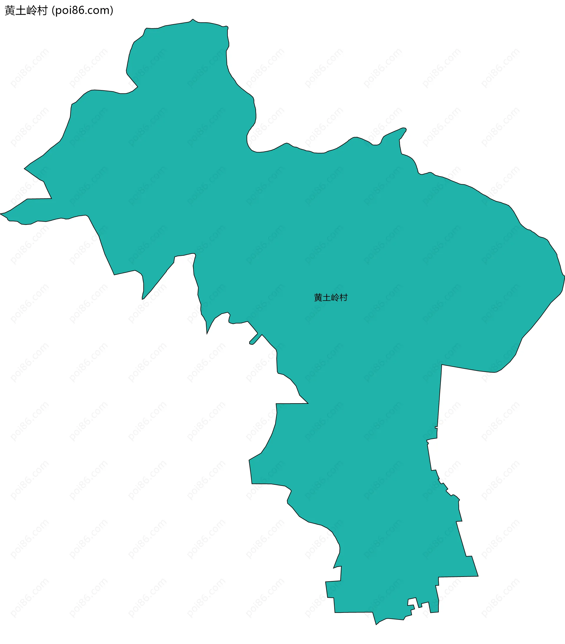 黄土岭村边界地图