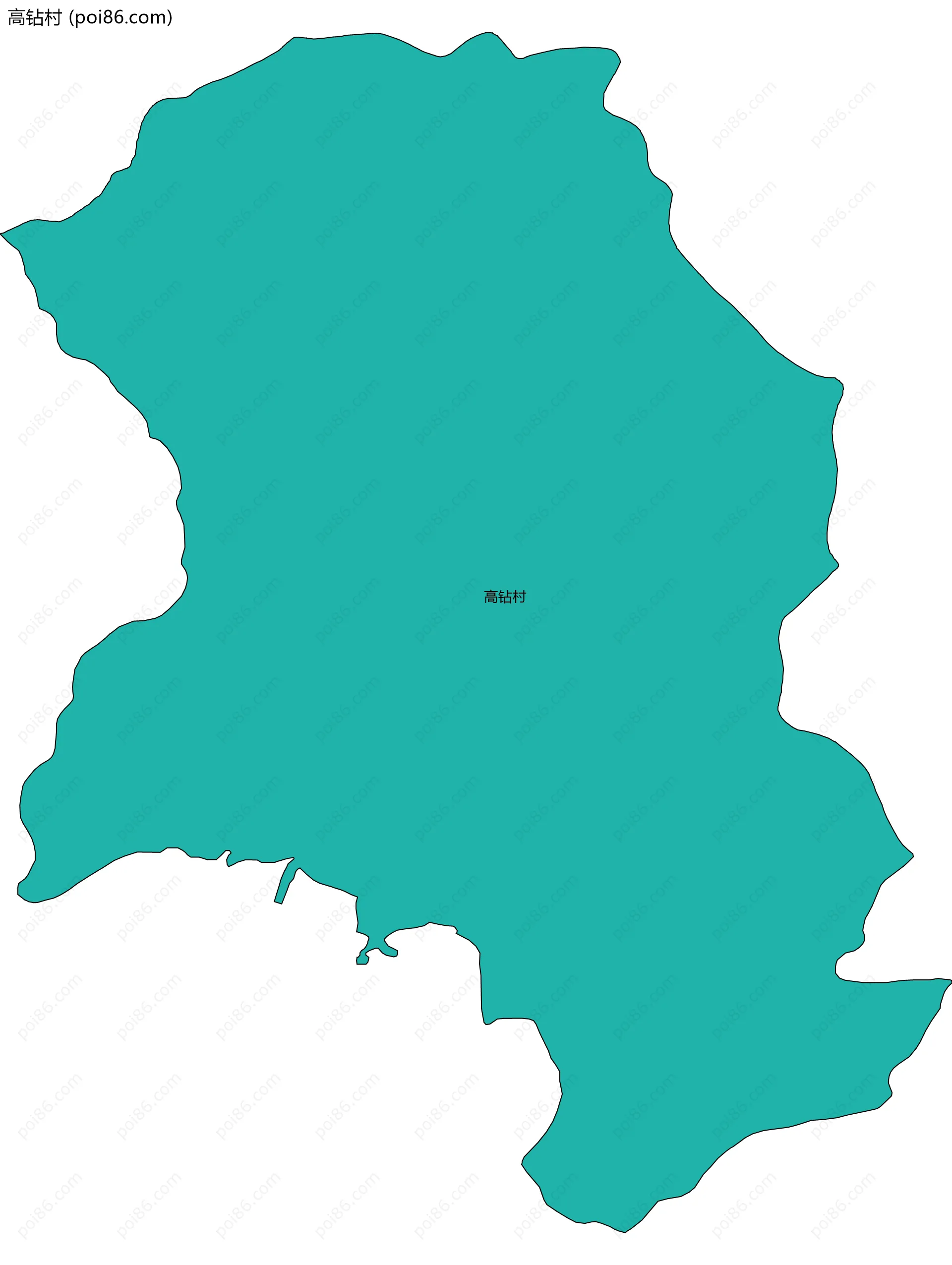 高钻村边界地图