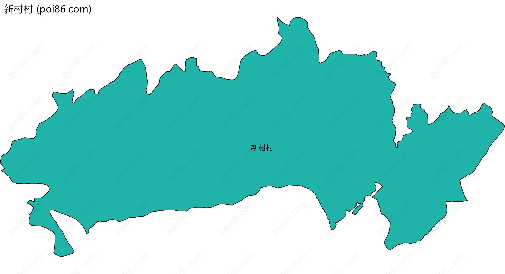 新村村边界地图