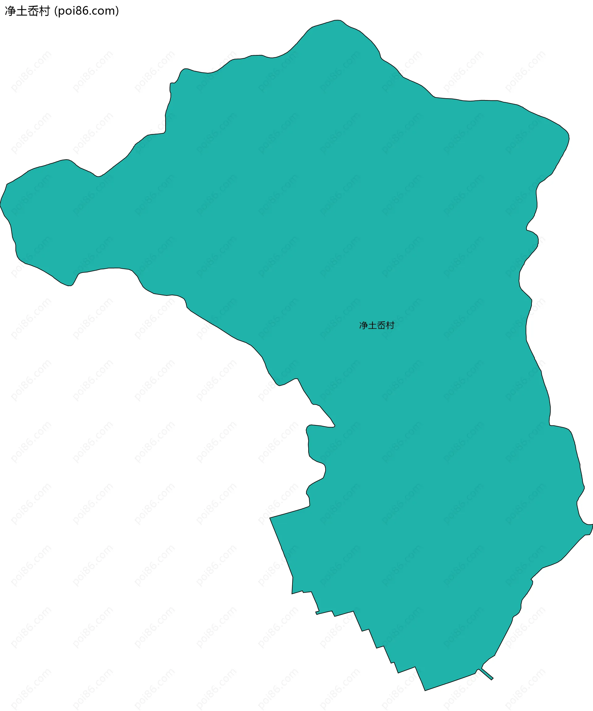 净土岙村边界地图