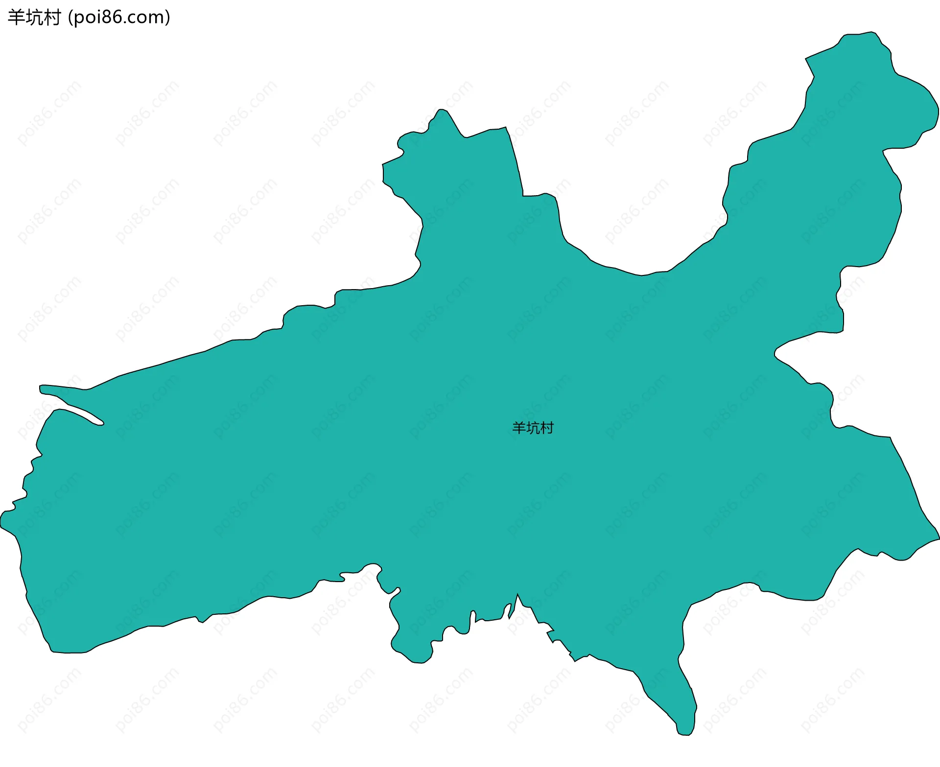 羊坑村边界地图