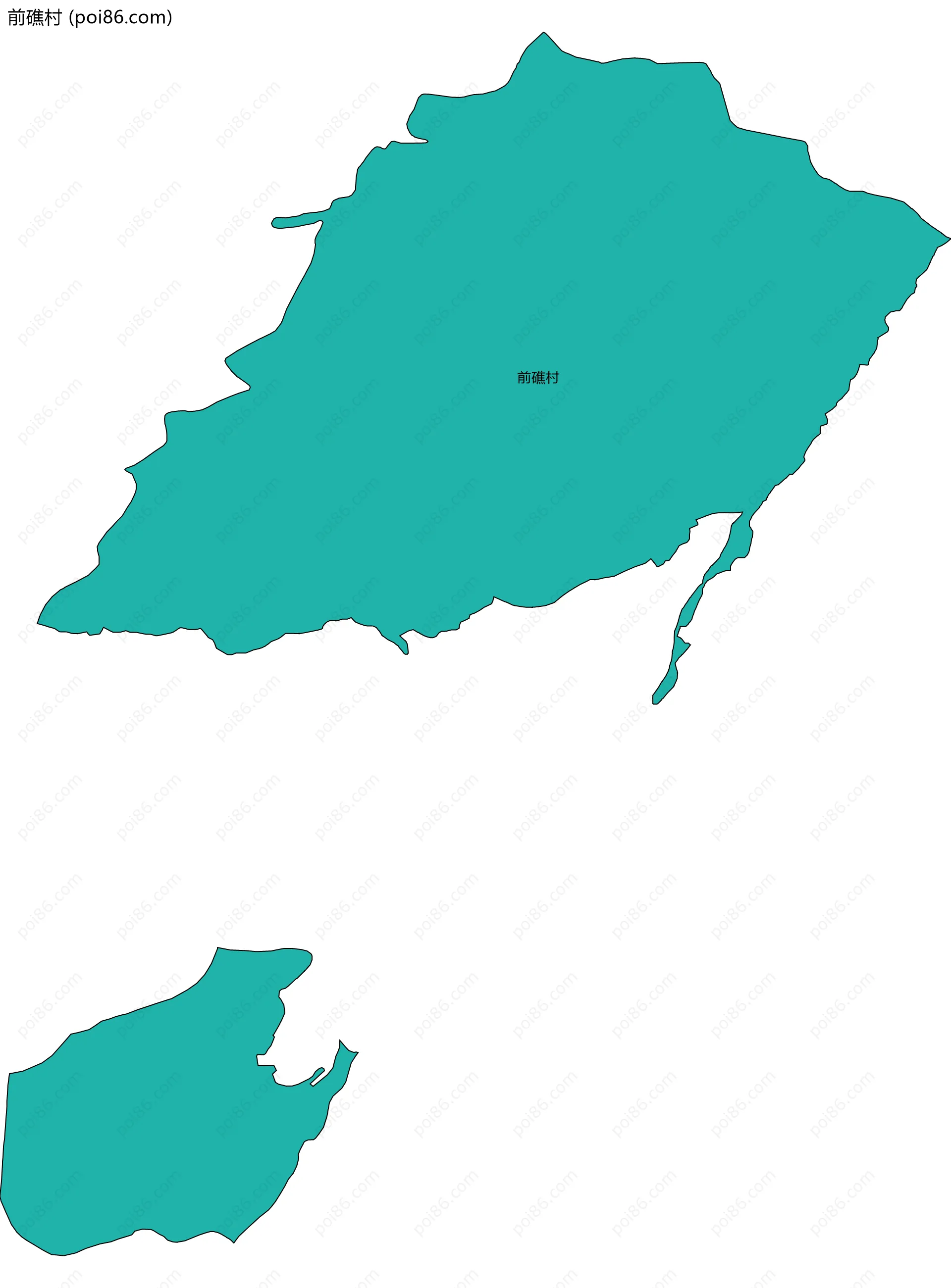 前礁村边界地图