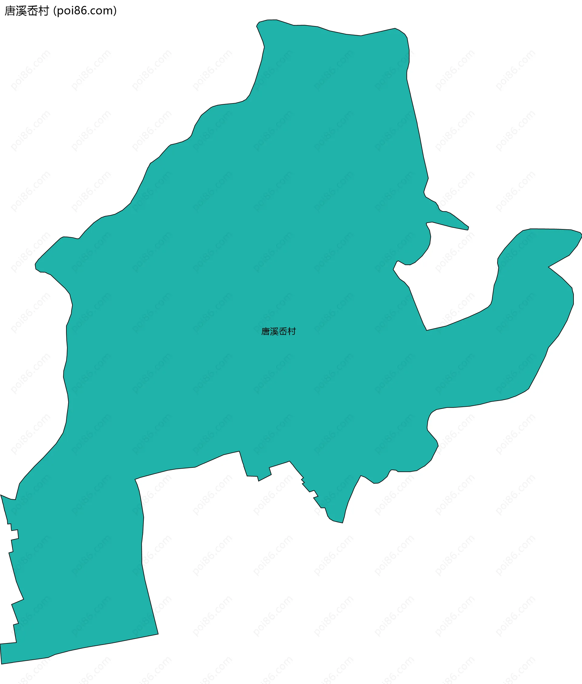 唐溪岙村边界地图