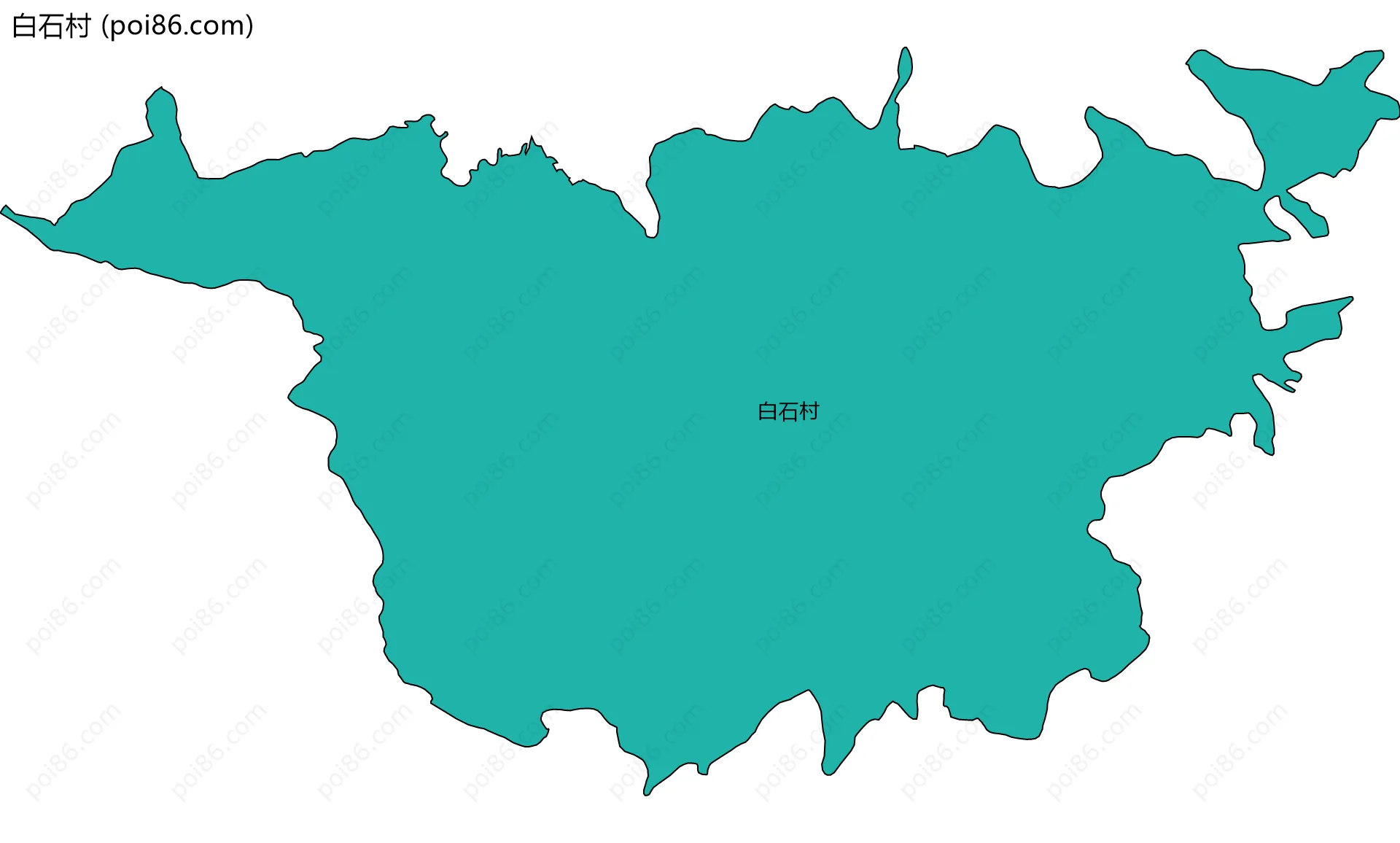 白石村边界地图