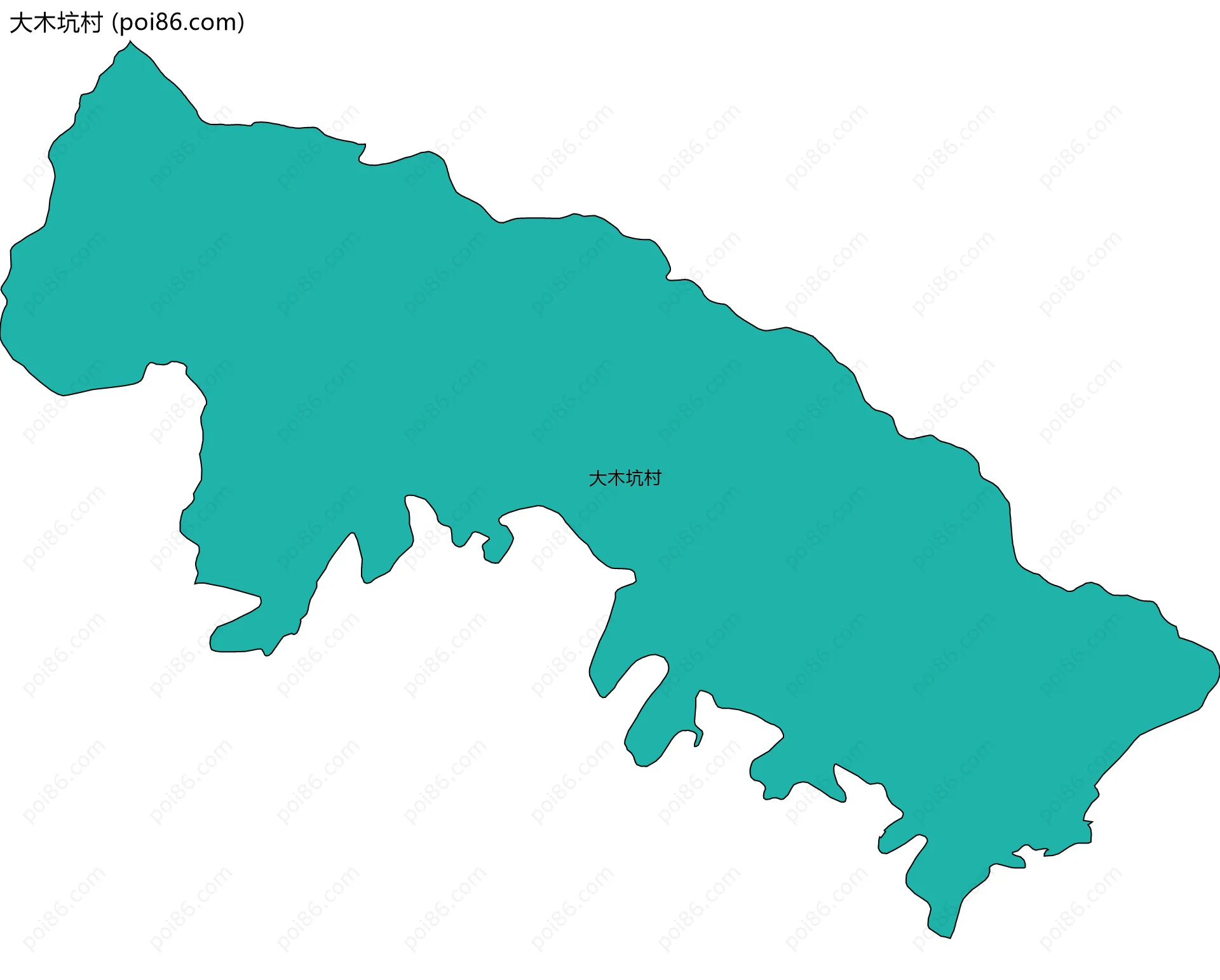 大木坑村边界地图