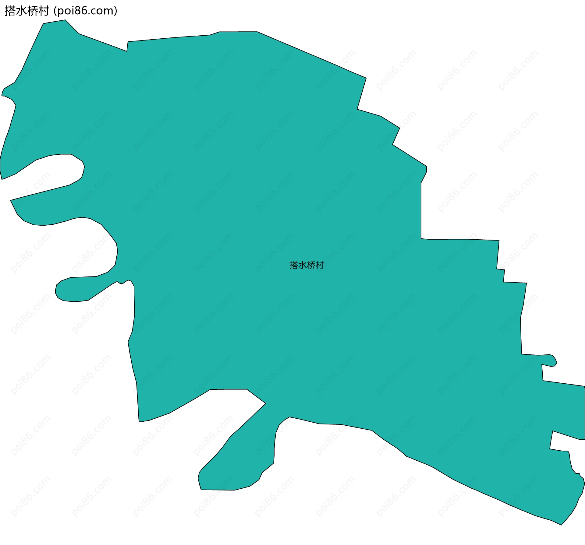 搭水桥村边界地图